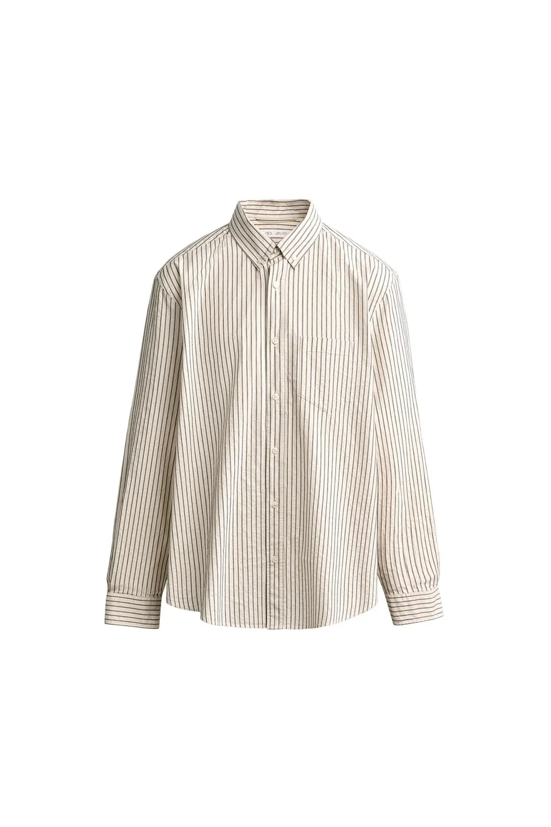 Рубашка свободного кроя в полоску, Zara