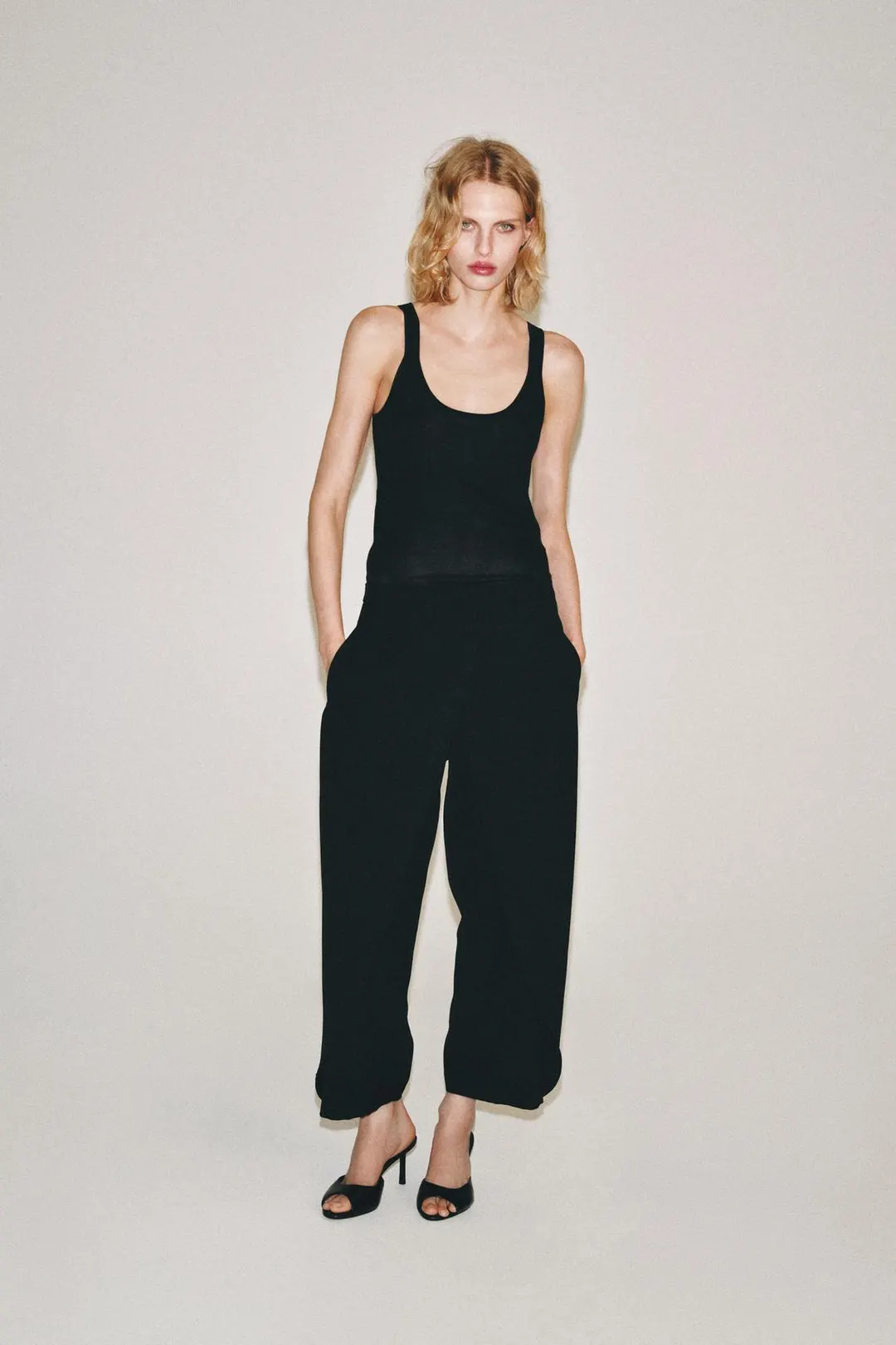 Мюли из кожи на каблуке, Zara