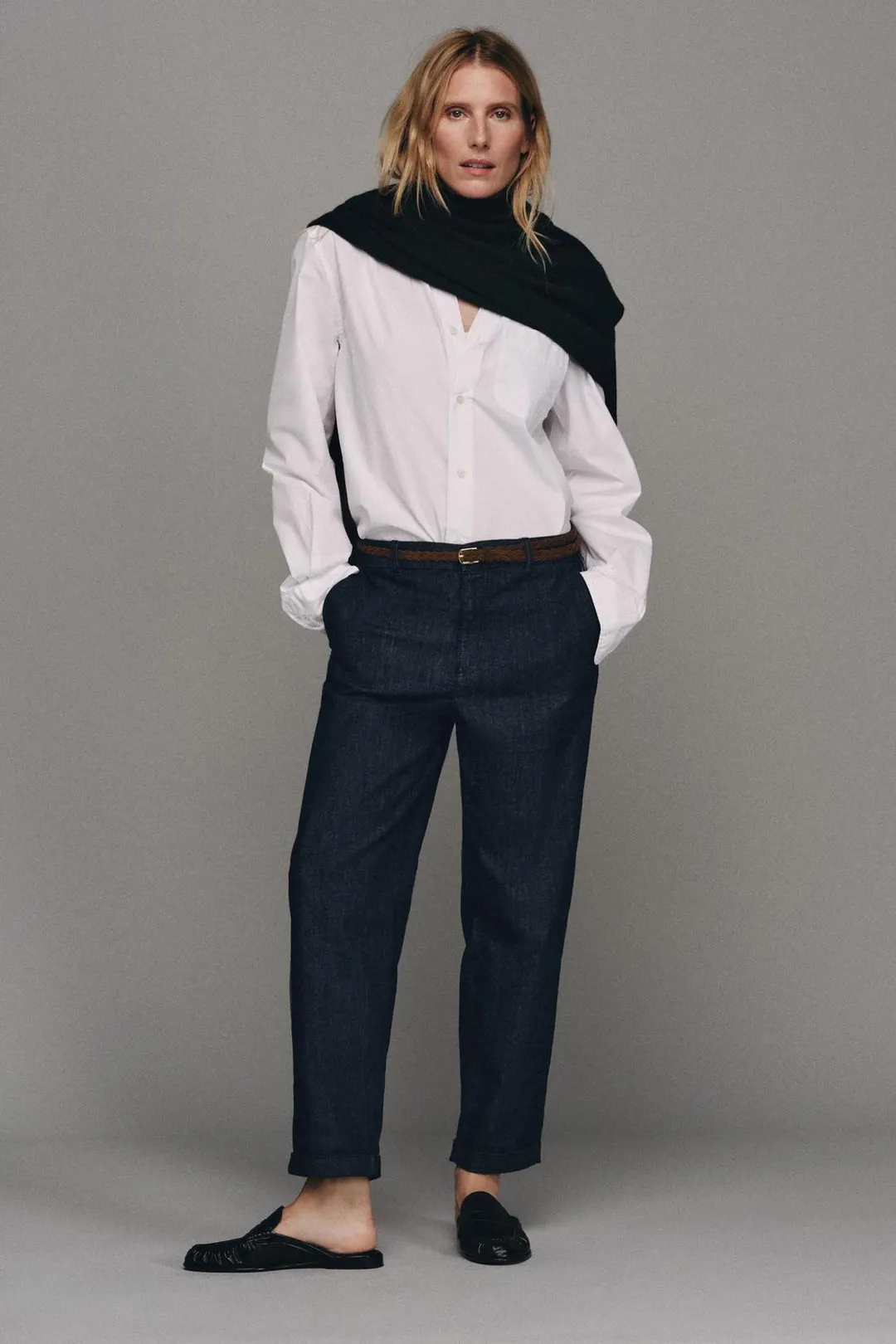 Брюки чинос с плетеным ремнем, Zara