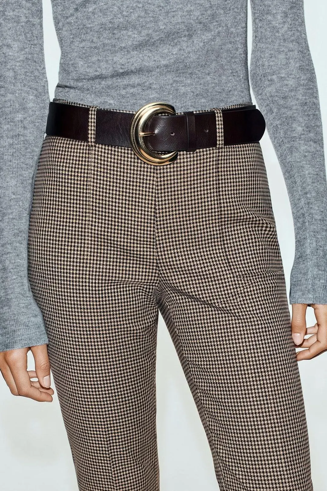 Легинсы с поясом и декоративными швами, Zara