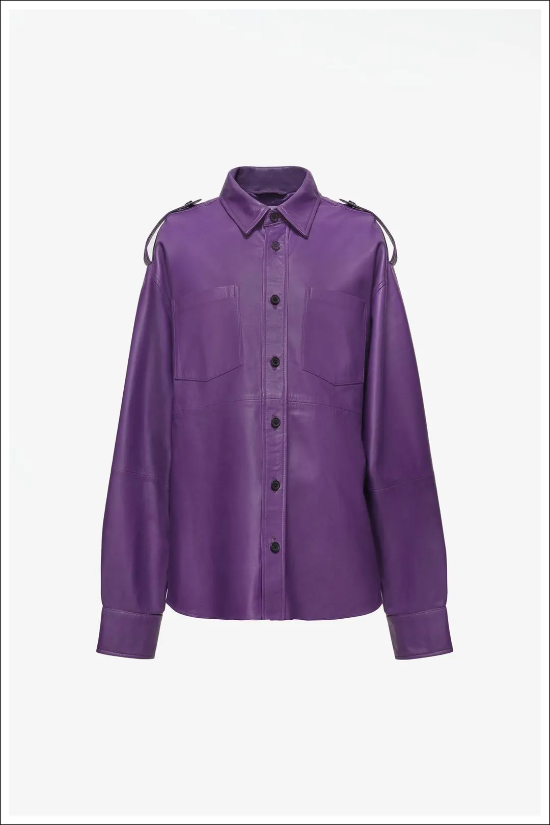 Кожаная рубашка свободного кроя Limited Edition, Zara