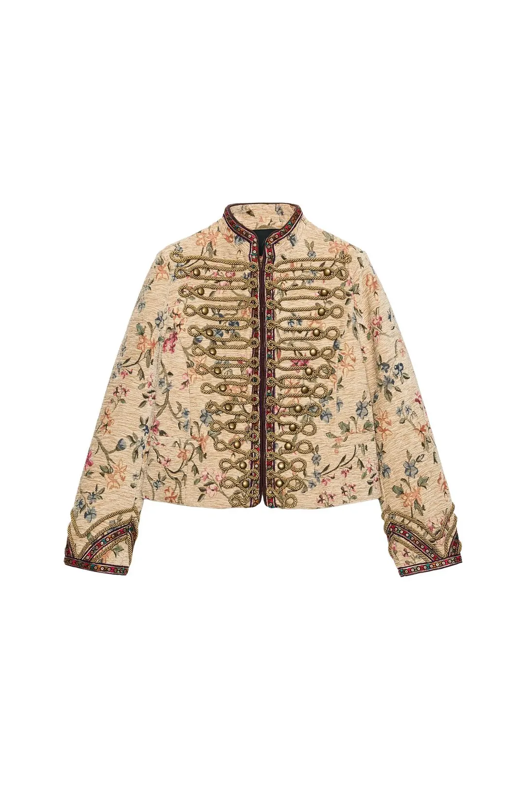 Жакет с вышивкой и застежкой на навесные петли ZW Collection, Zara