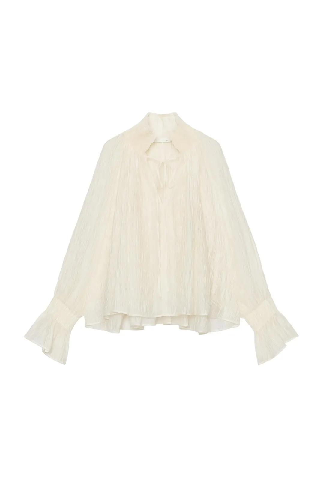 Блузка со сборками из смесового лиоцелла ZW Collection, Zara