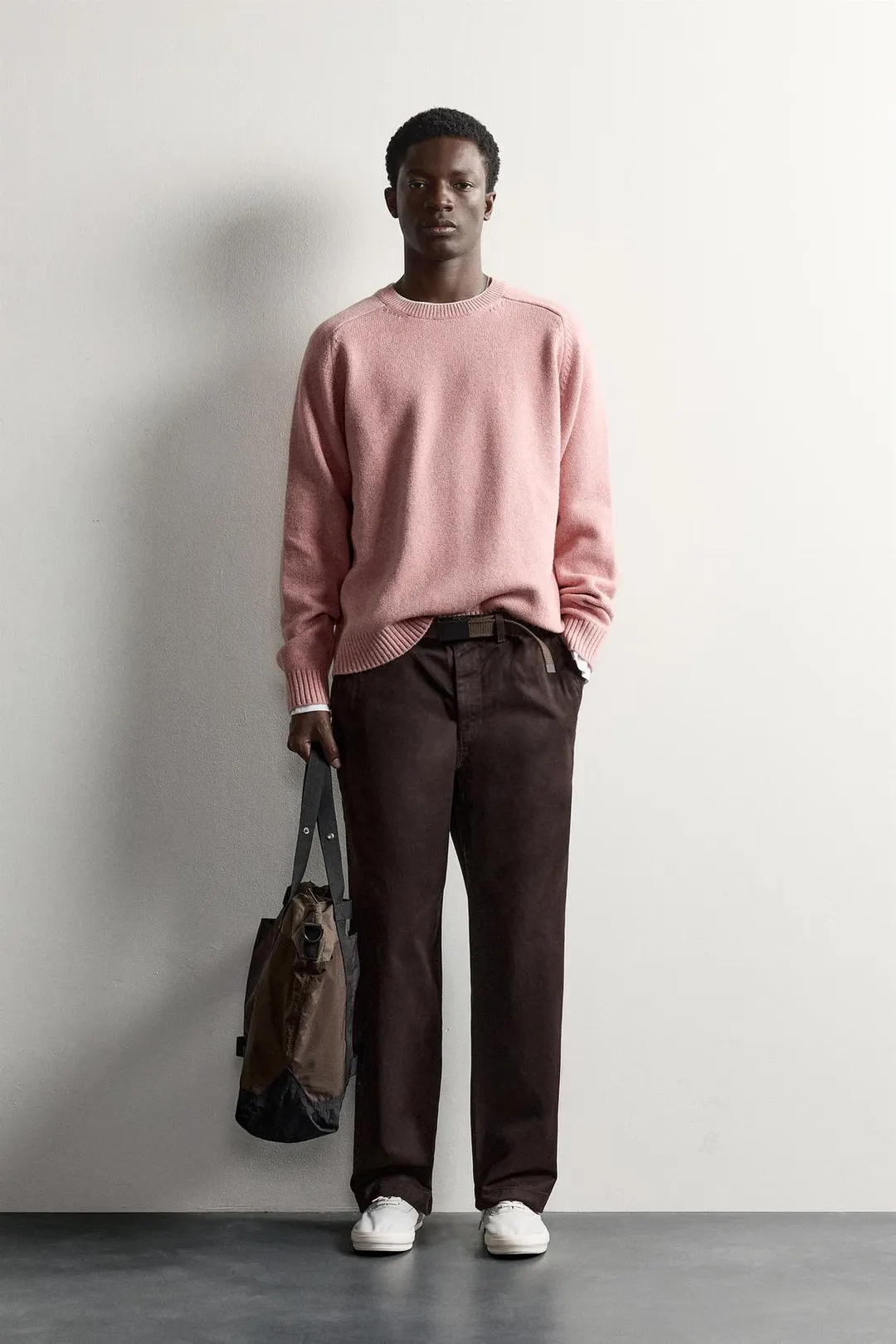 Свитер из хлопка и шерсти стандартного кроя, Zara