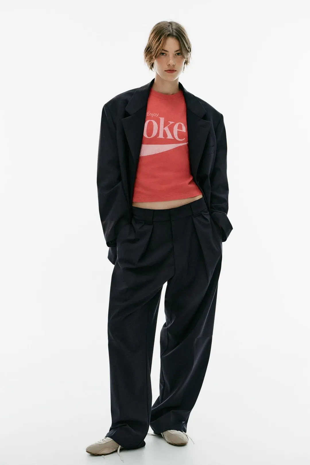 Блейзер оверсайз с подплечниками, Zara