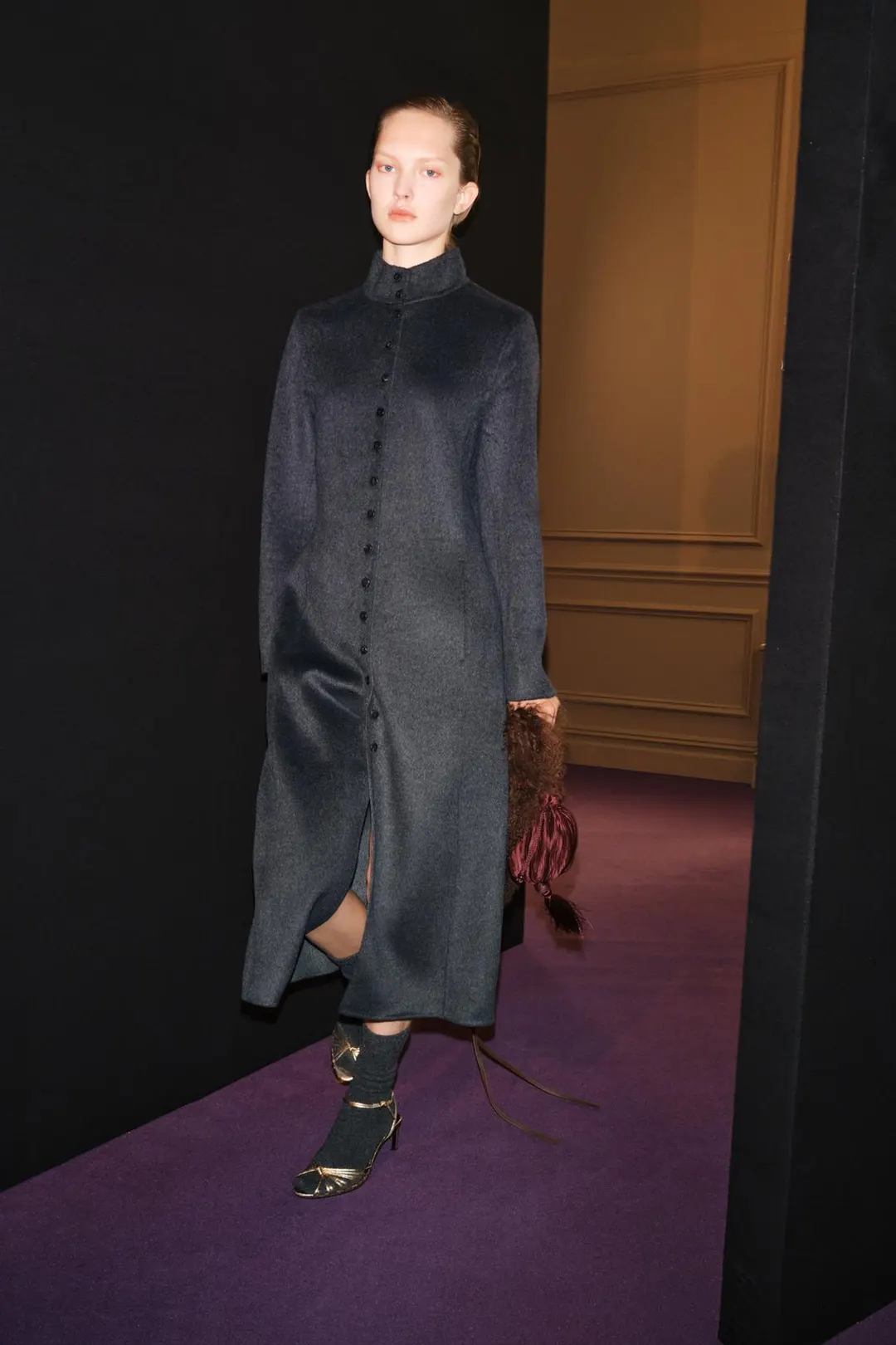 Длинное пальто из смесовой шерсти ZW Collection, Zara
