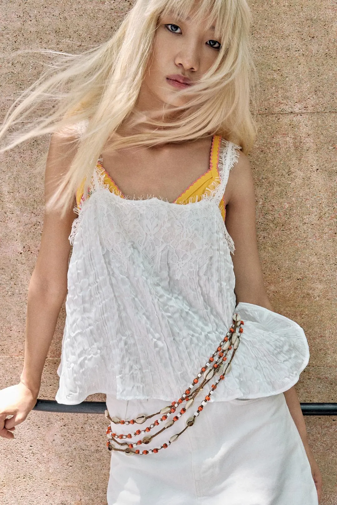 Атласный топ на бретелях, Zara