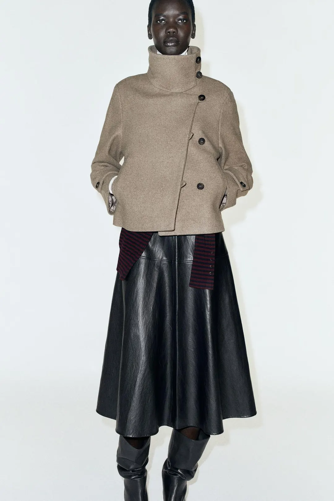 Мягкий двубортный жакет, Zara