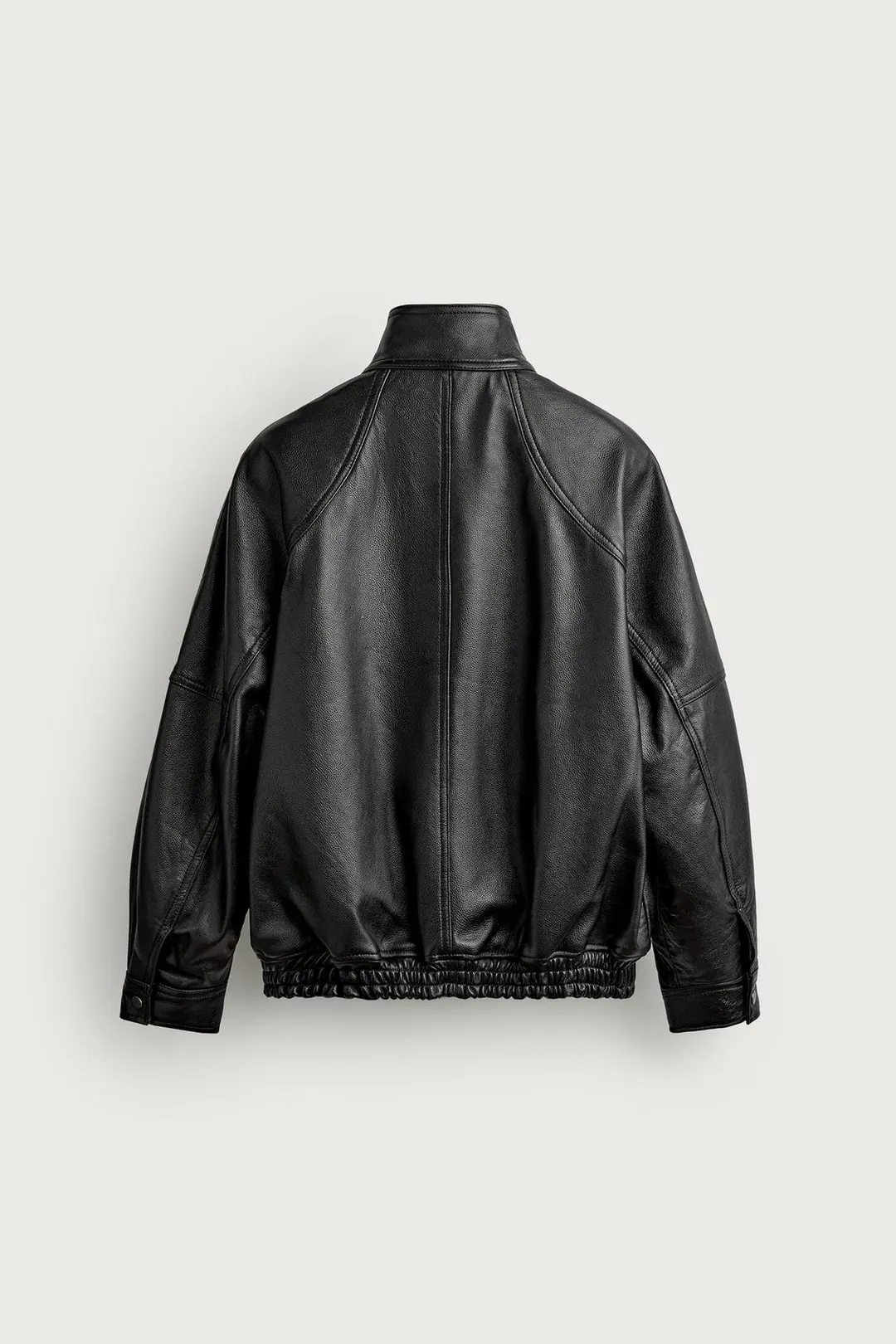 Кожаная куртка свободного кроя, Zara