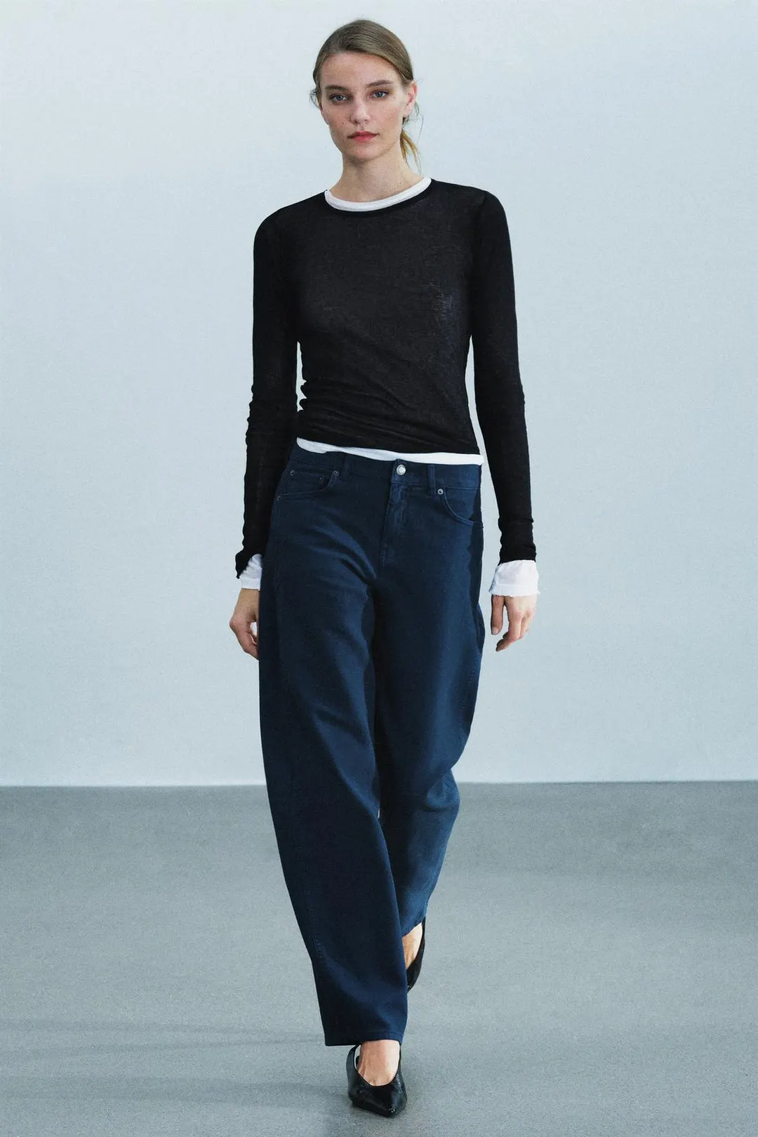 Джинсы ZW Collection прямого изогнутого кроя средней посадки, Zara