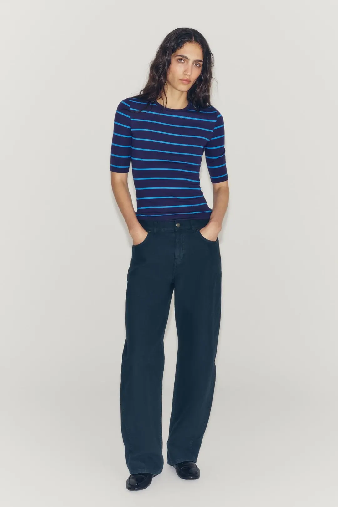 Футболка с рукавами до локтя, Zara