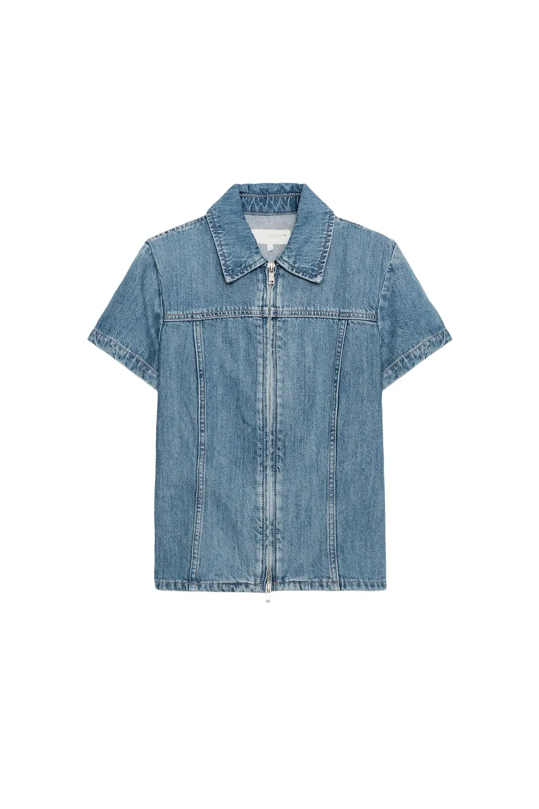 Джинсовая рубашка на молнии TRF, Zara