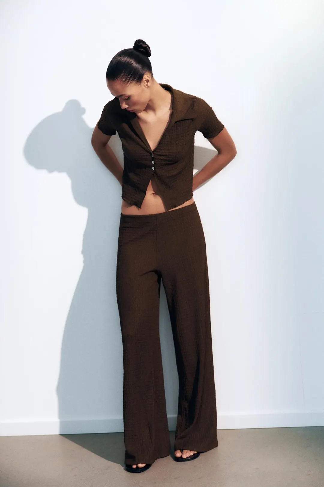 Топ укороченный фактурный, Zara