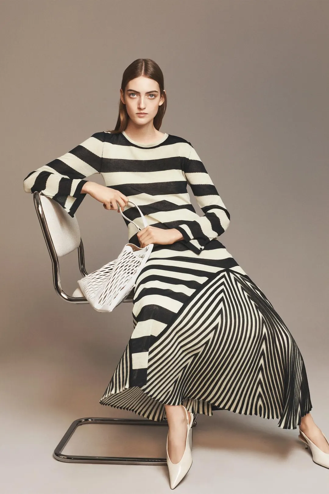 Платье в полоску THE ITEM Zara Woman, Zara