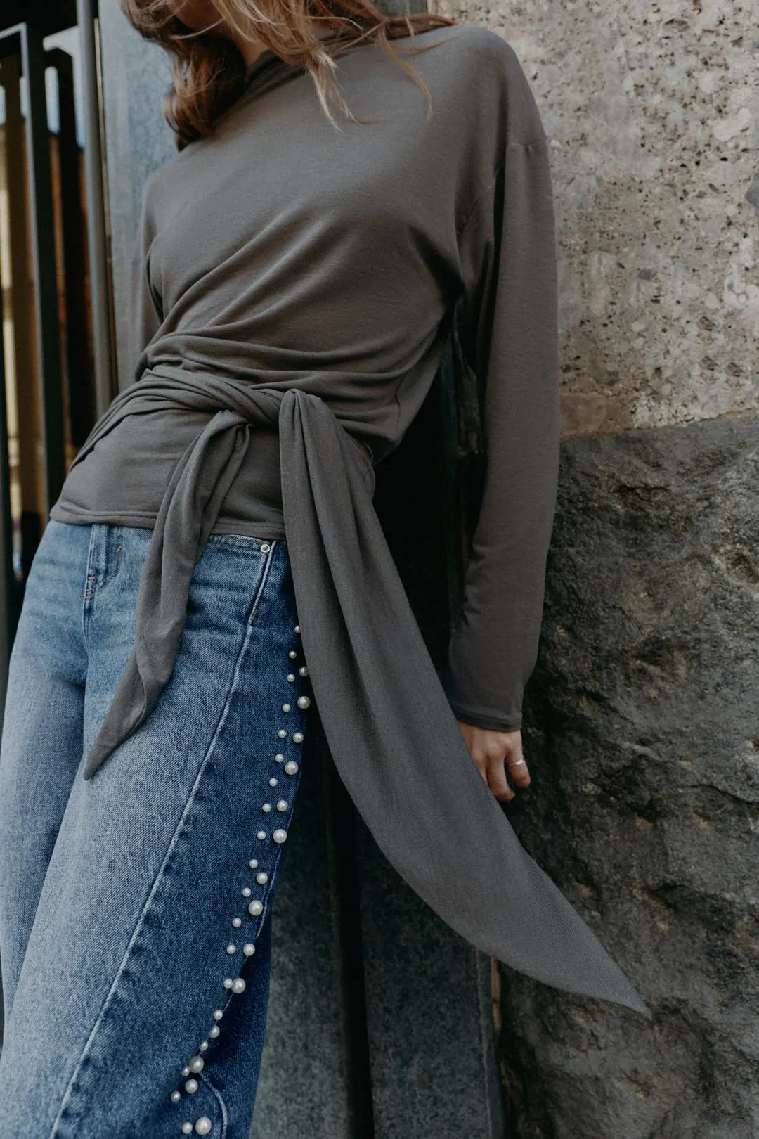 Футболка с поясом, Zara