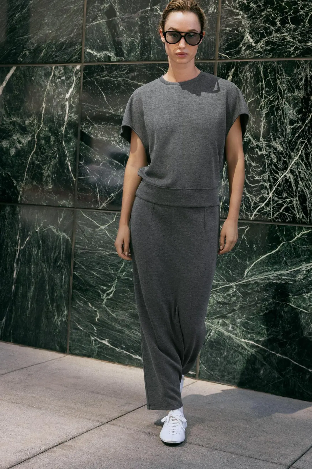 Топ мягкий с короткими рукавами, Zara