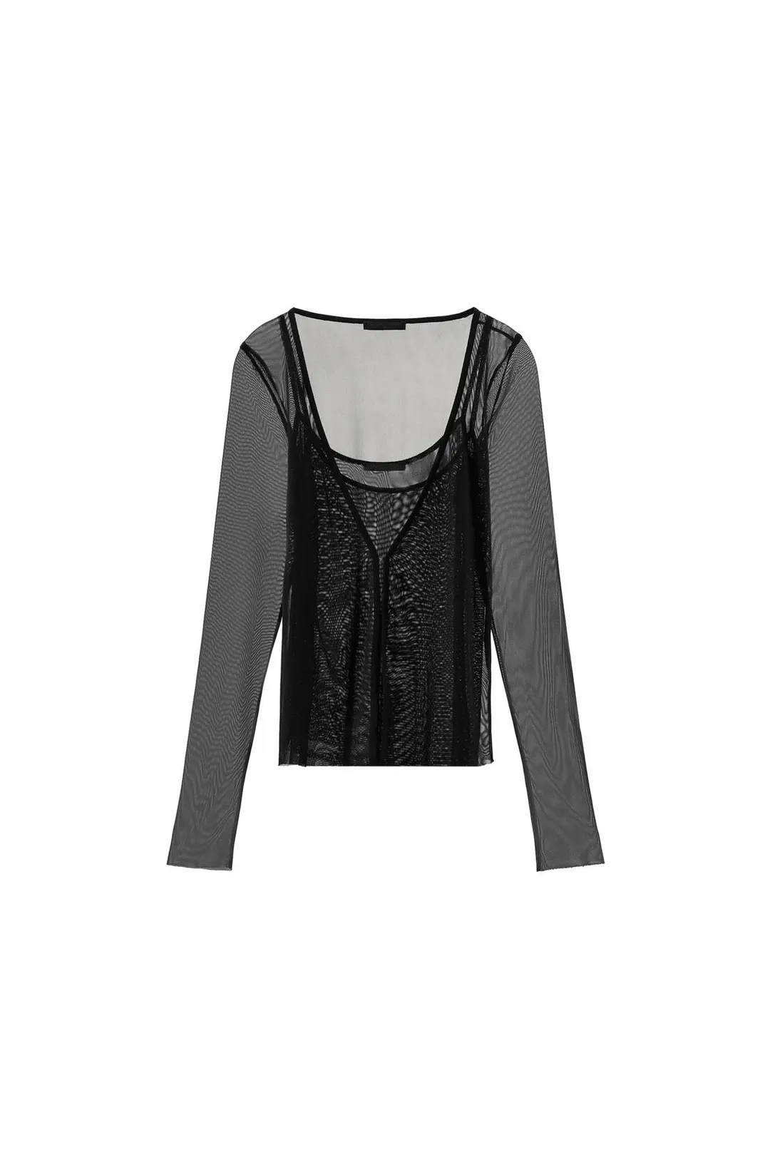 Топ-жакет из тюля с двойным эффектом, Zara