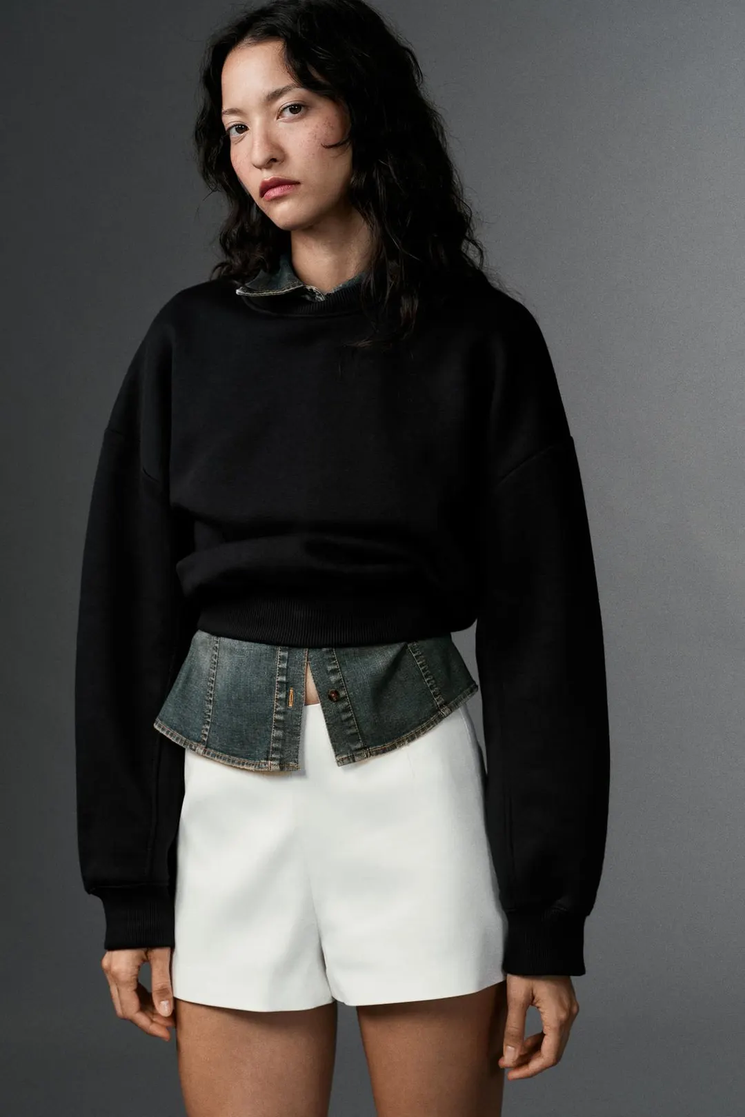 Шорты с высокой посадкой, Zara