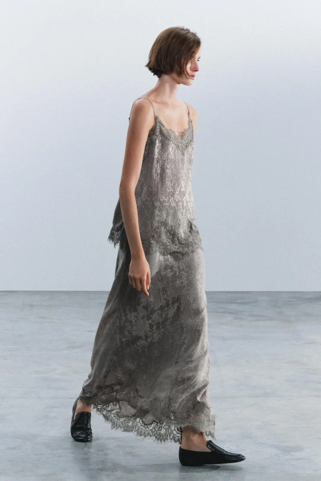 Топ в бельевом стиле из жаккарда ZW Collection, Zara