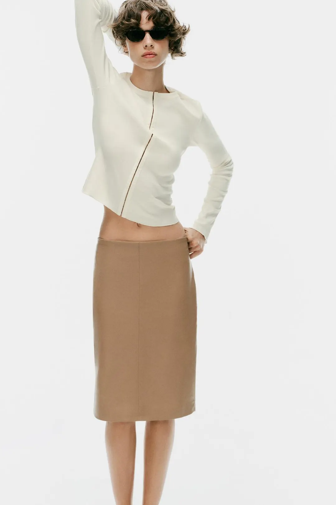 Юбка миди под кожу, Zara