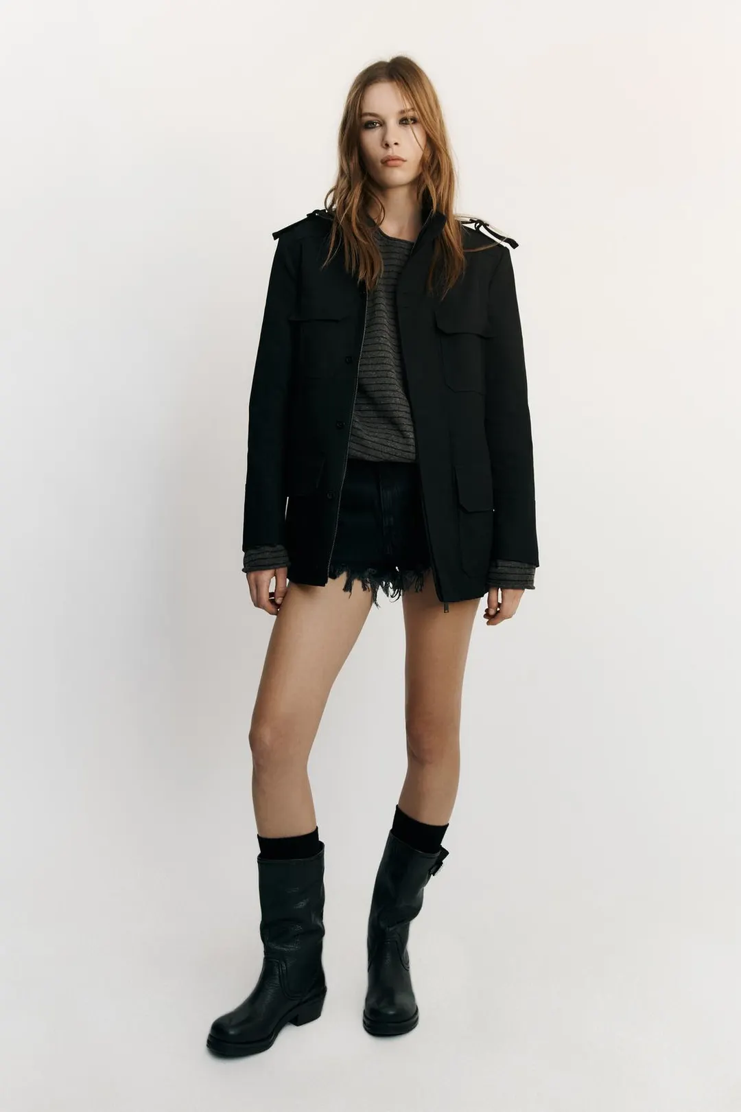 Куртка из 100% хлопка с карманами, Zara