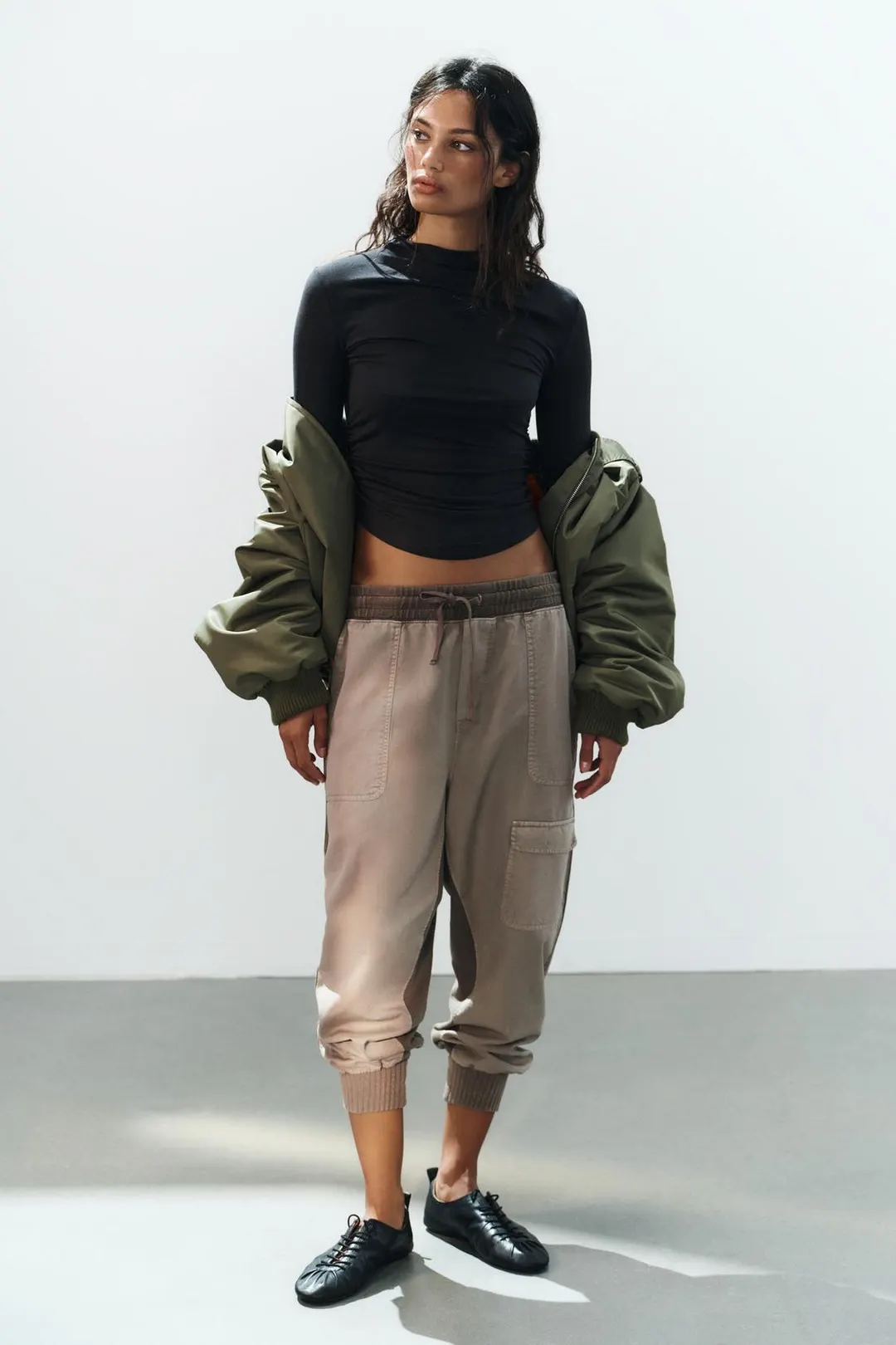 Футболка со сборками, Zara