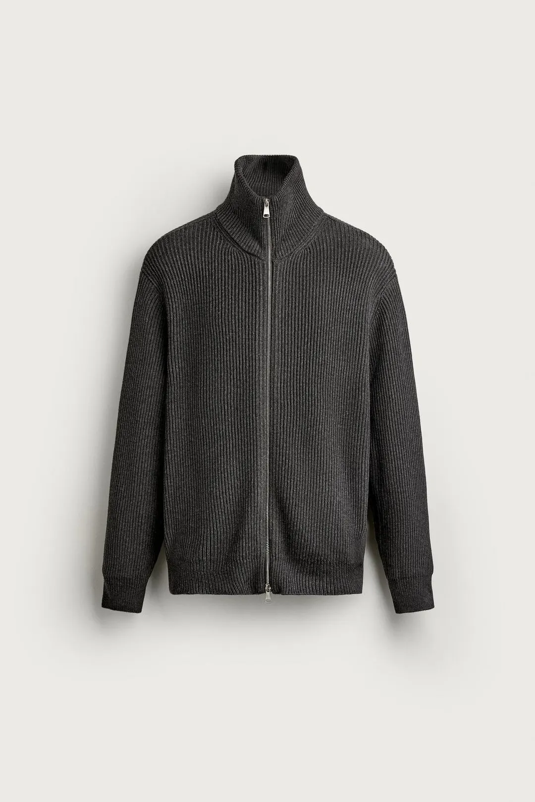 Плотный кардиган на молнии, Zara
