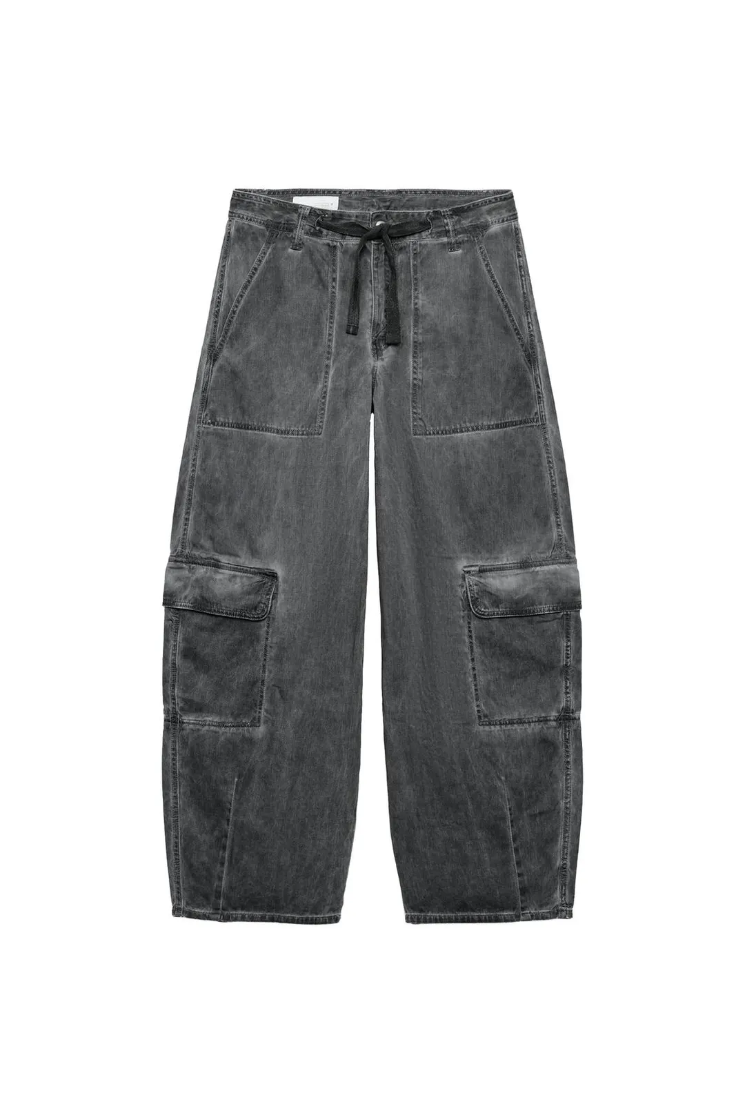 Брюки карго оверсайз с эффектом потертости, Zara