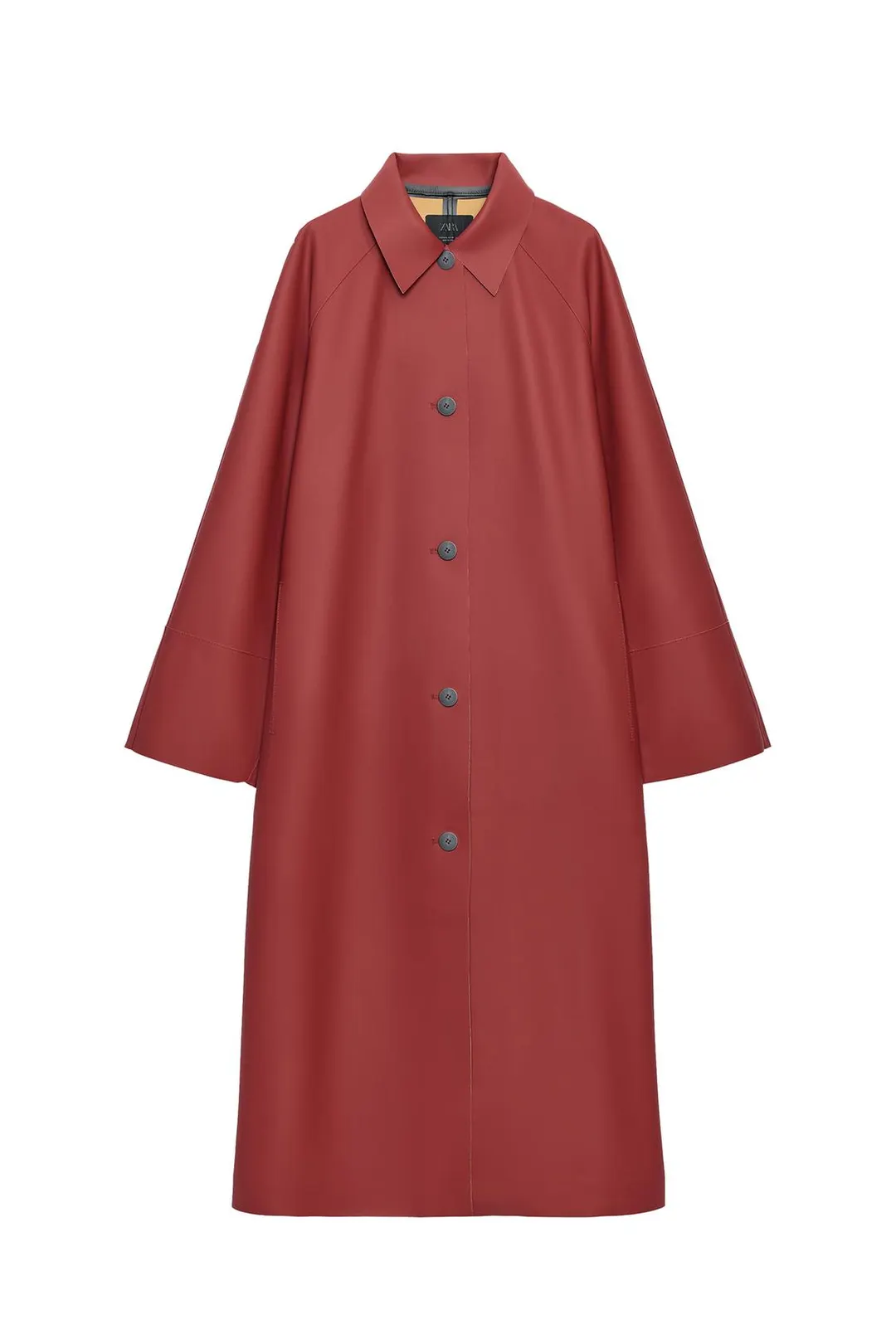 Длинный водоотталкивающий тренч ZW Collection, Zara