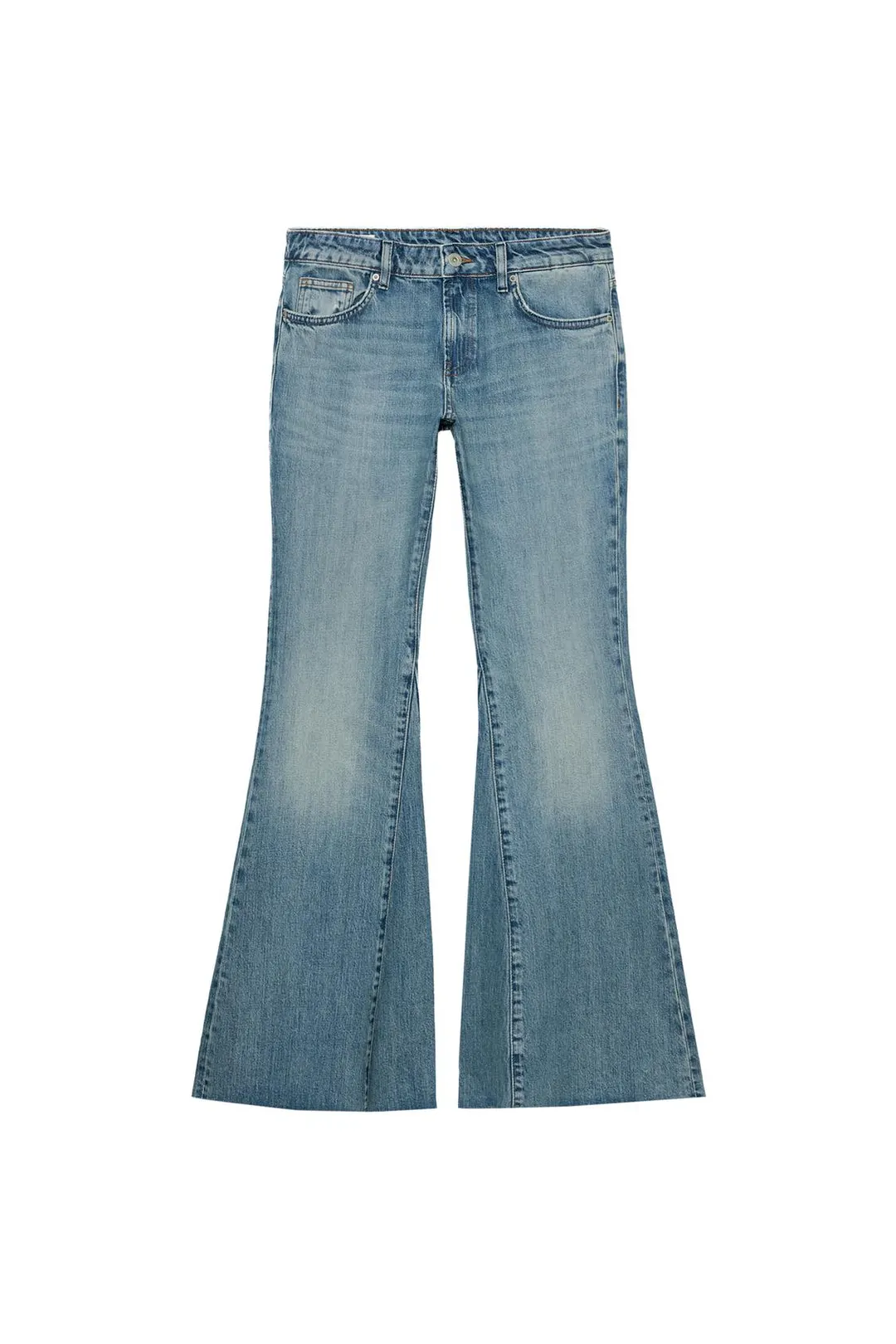 Джинсы TRF клеш с низкой посадкой Extra Comfort, Zara