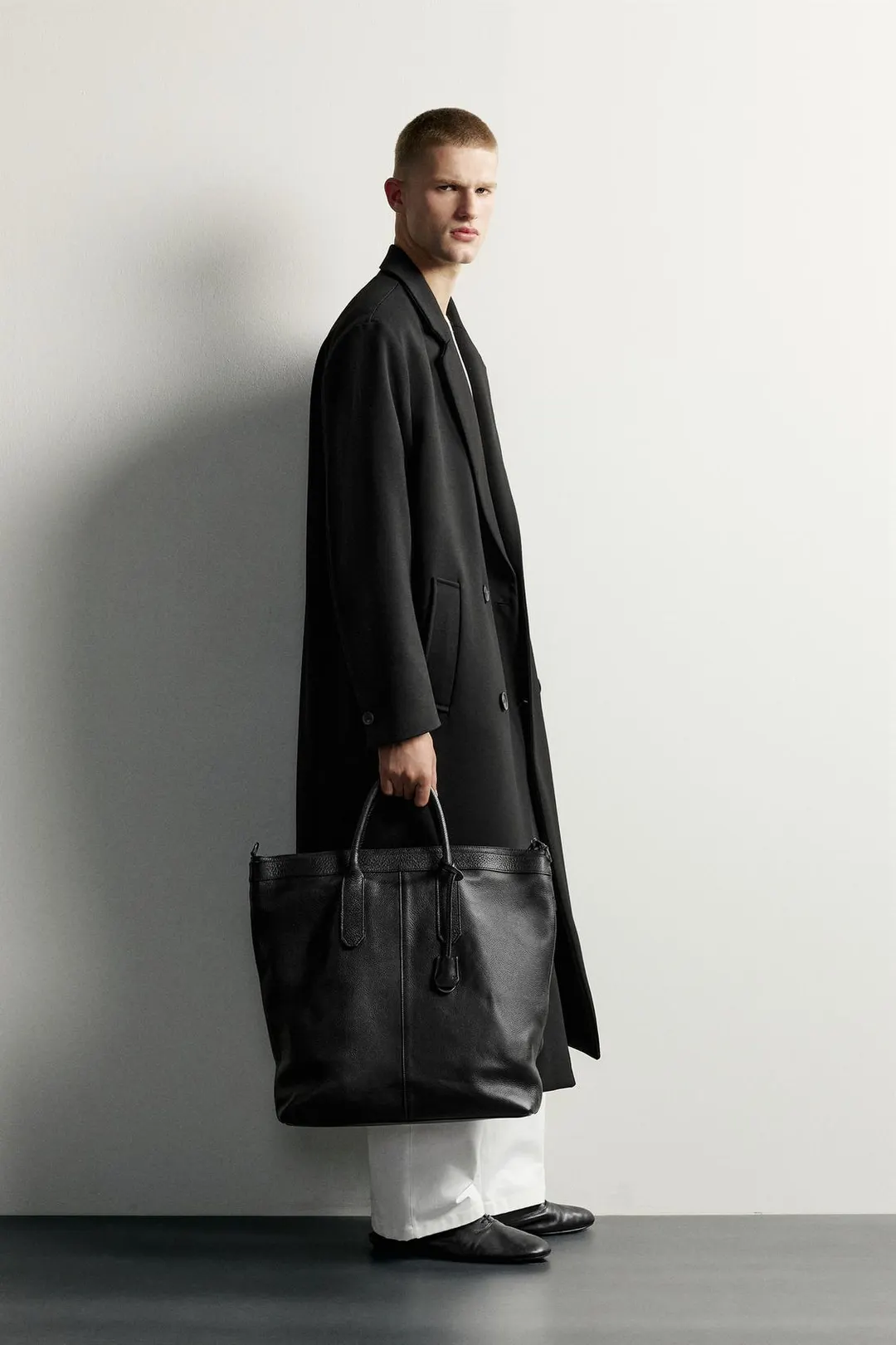 Двубортное пальто оверсайз, Zara