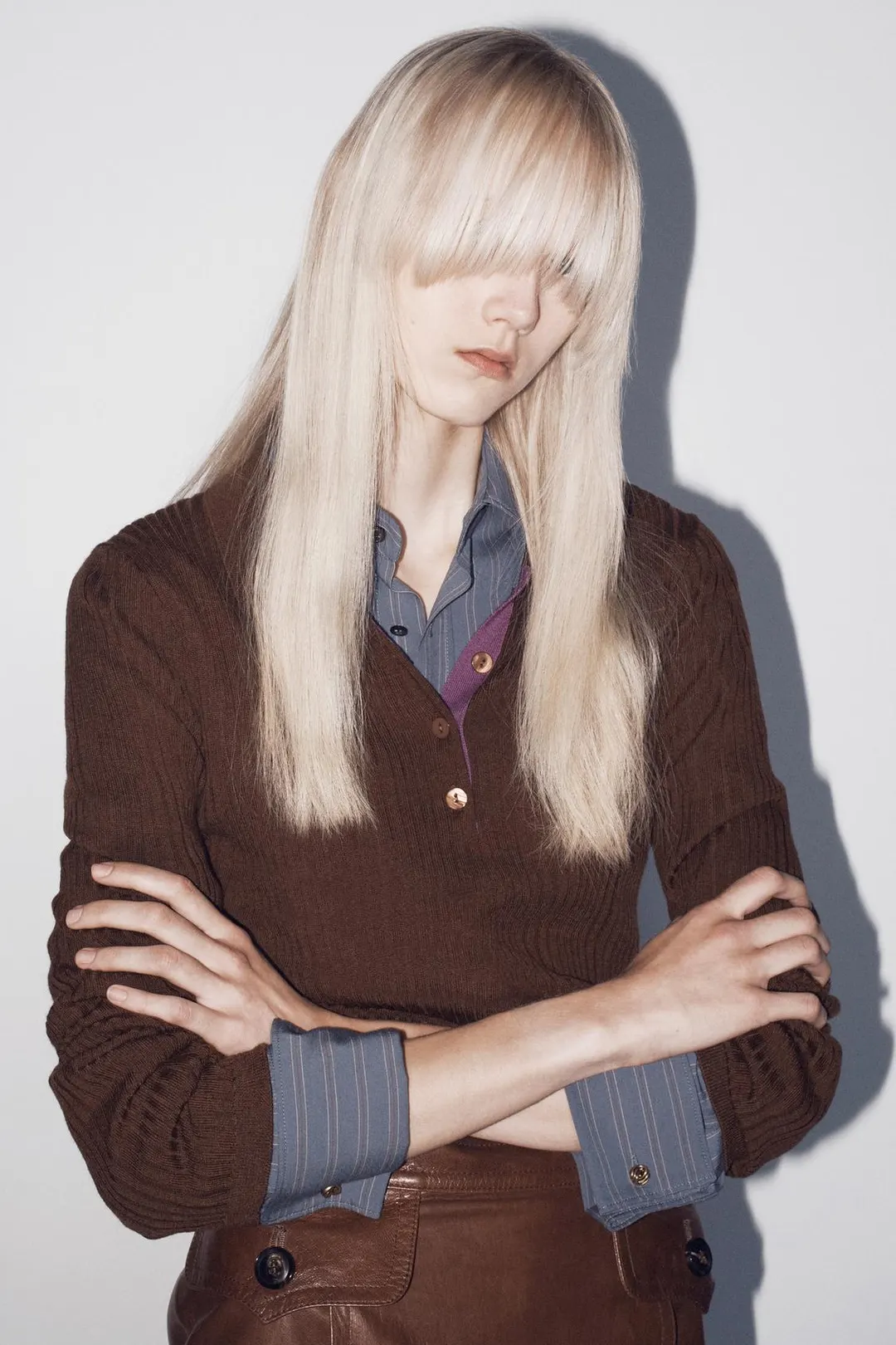 Джемпер в полоску из 100% шерсти, Zara