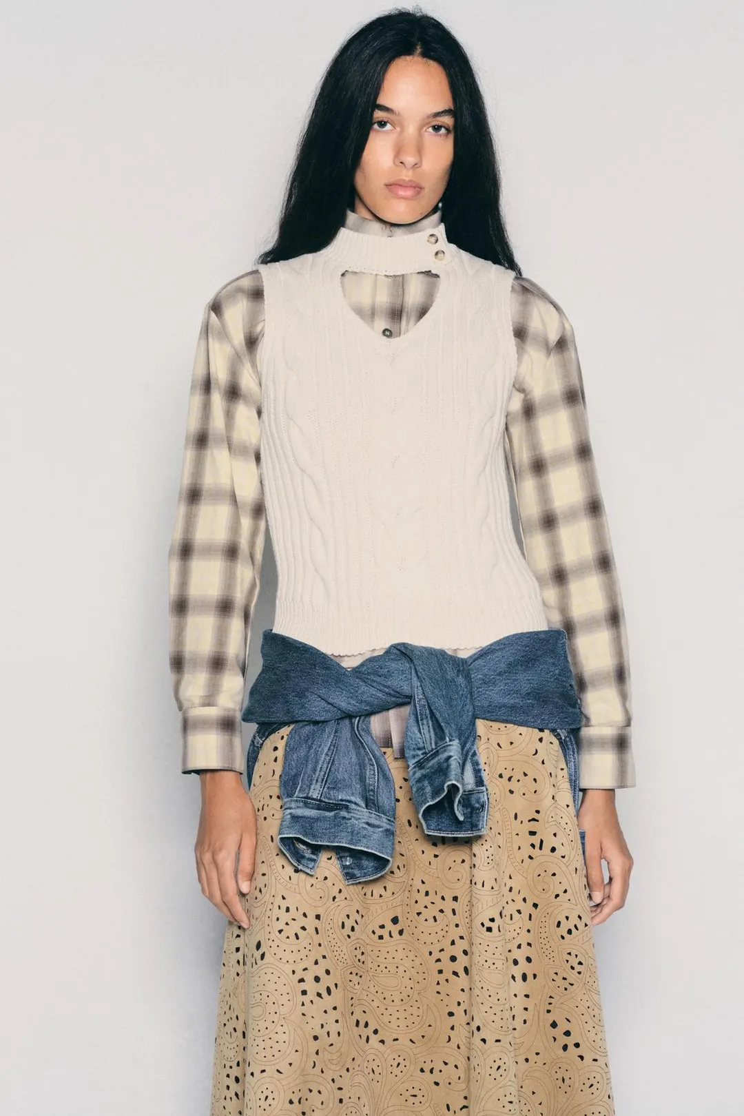 Топ ажурный с косами, Zara