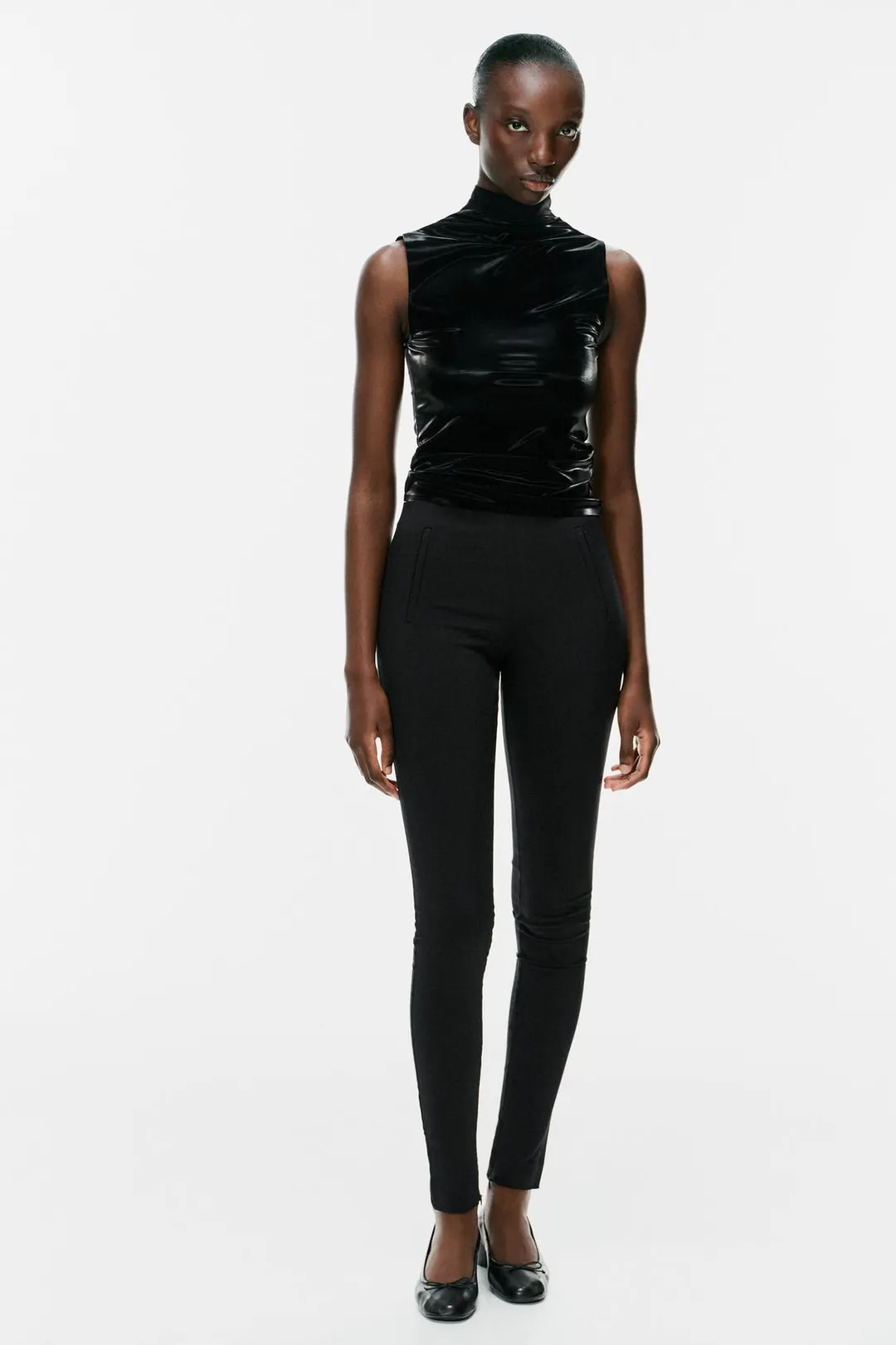 Топ с высоким воротником, Zara