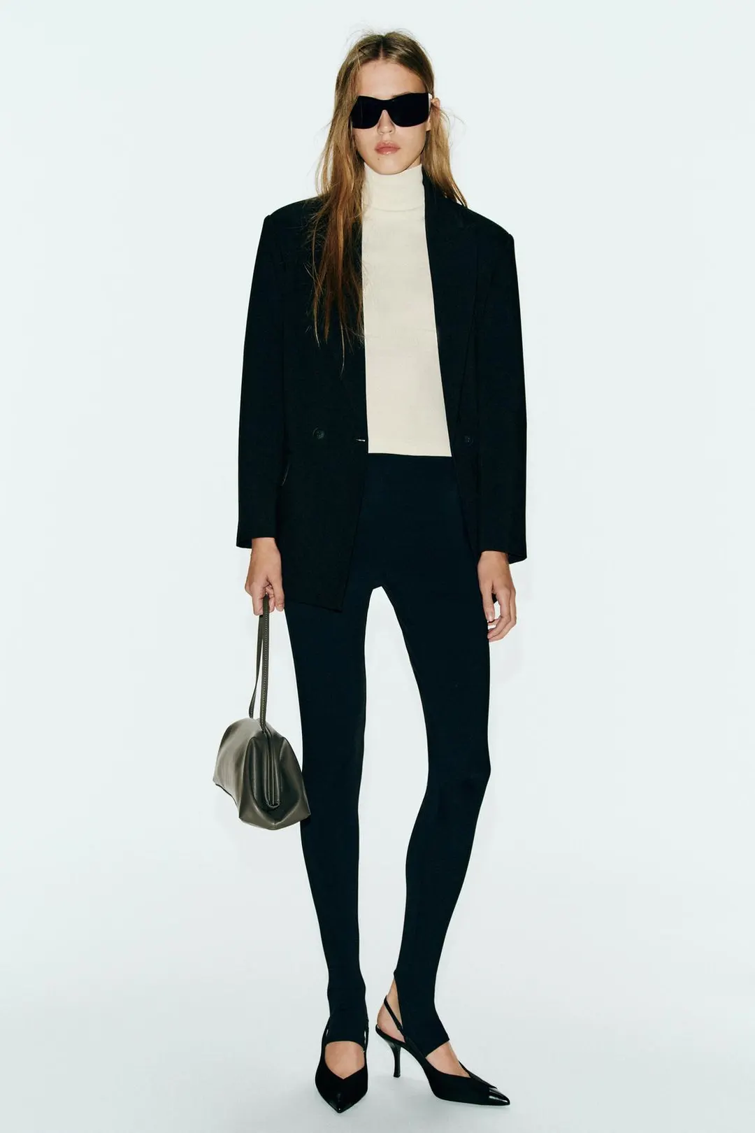 Легинсы со штрипками из смесового полиамида, Zara