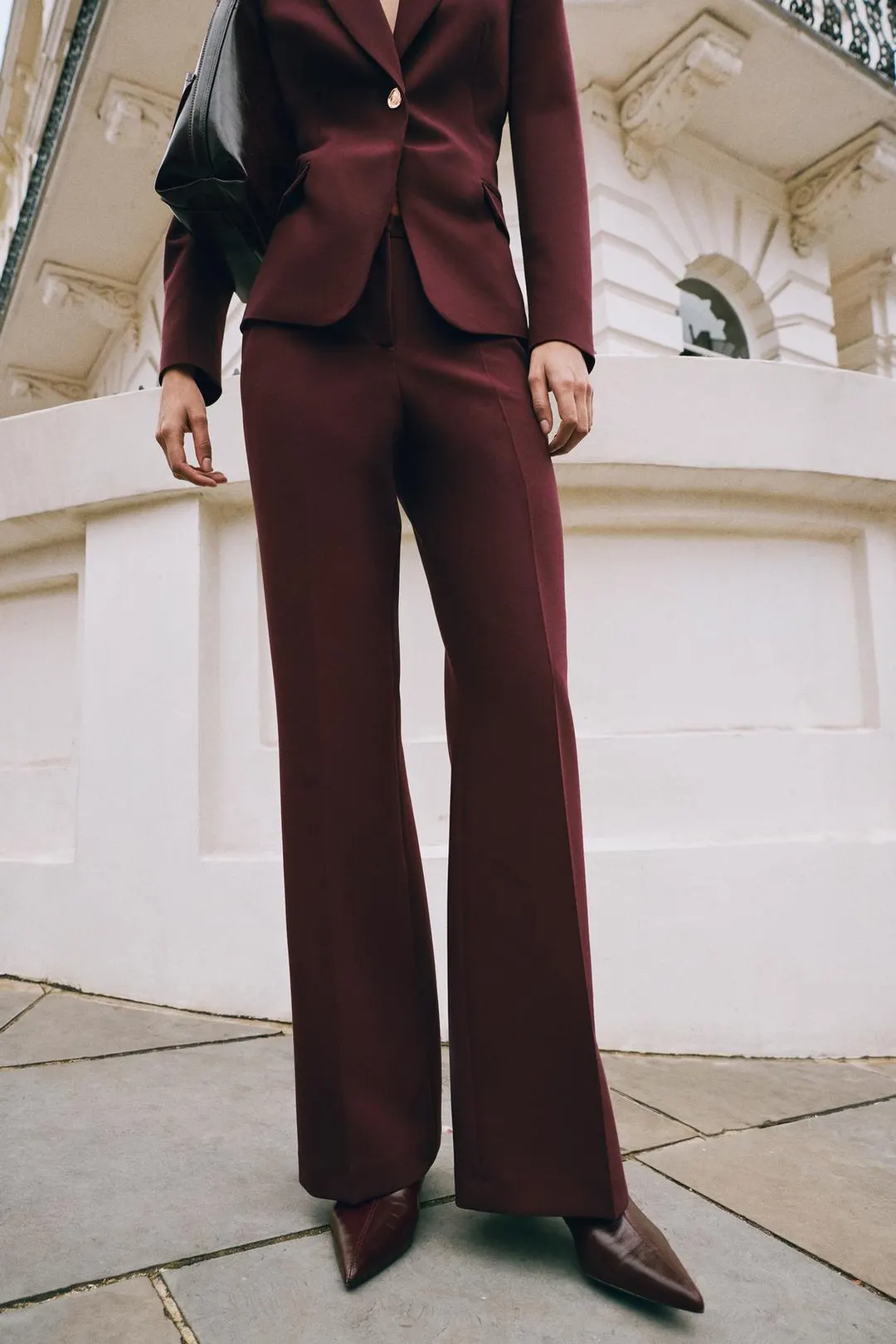 Прямые брюки с высокой посадкой, Zara