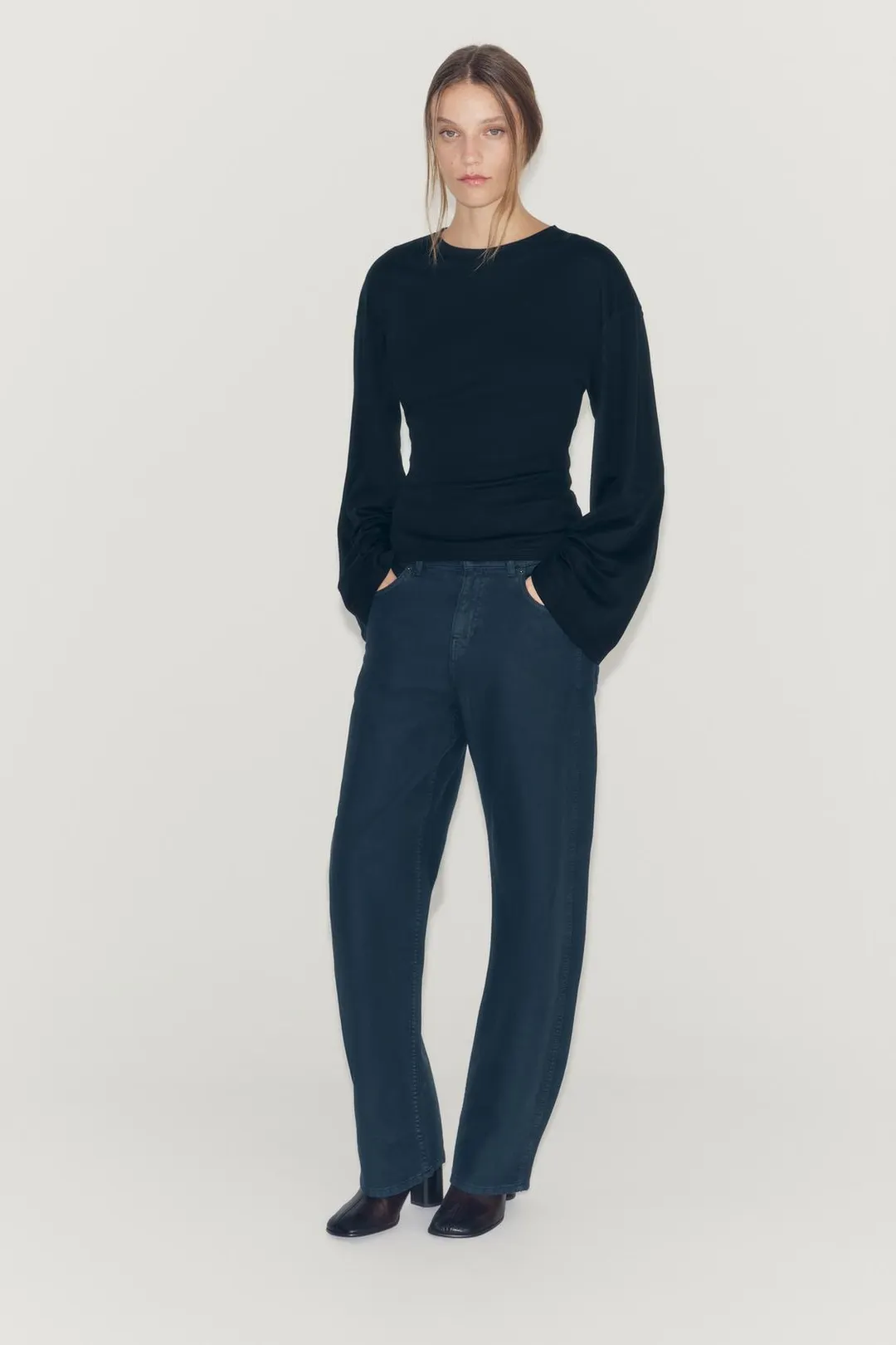 Футболка облегающего кроя из хлопка SUPIMA®, Zara
