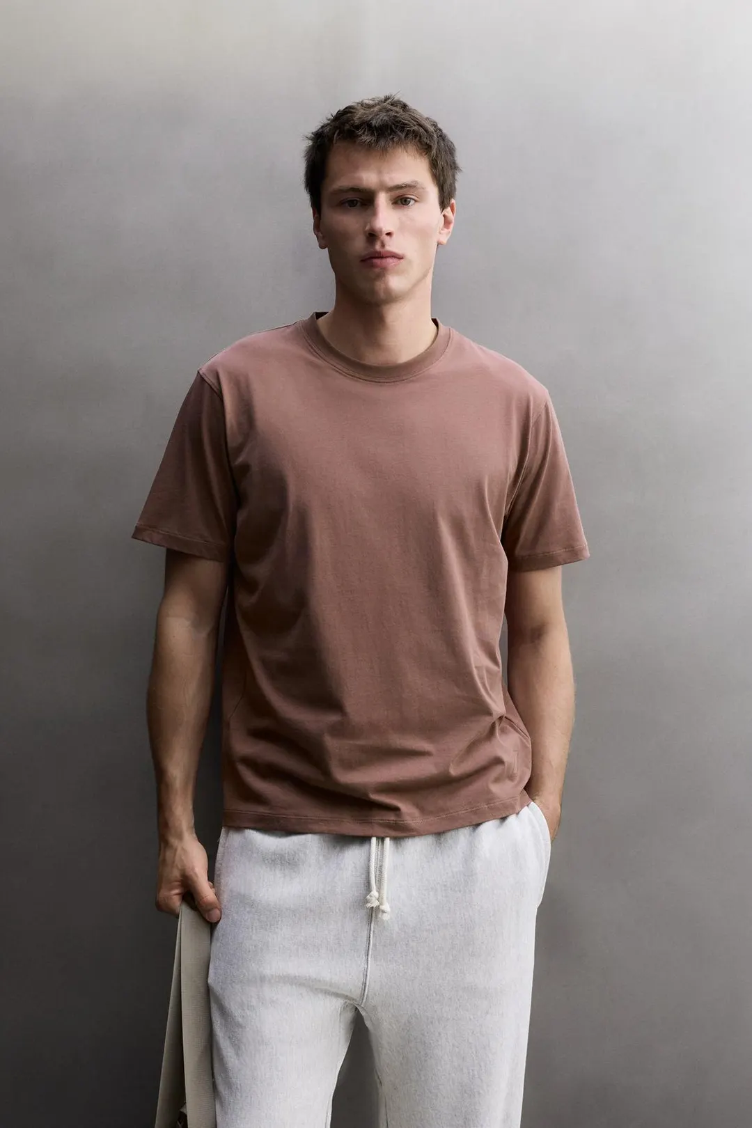 Базовая хлопковая футболка для тренировок, Zara