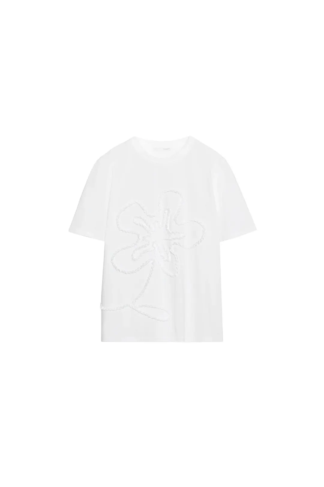 Футболка с объемным цветочным узором, Zara