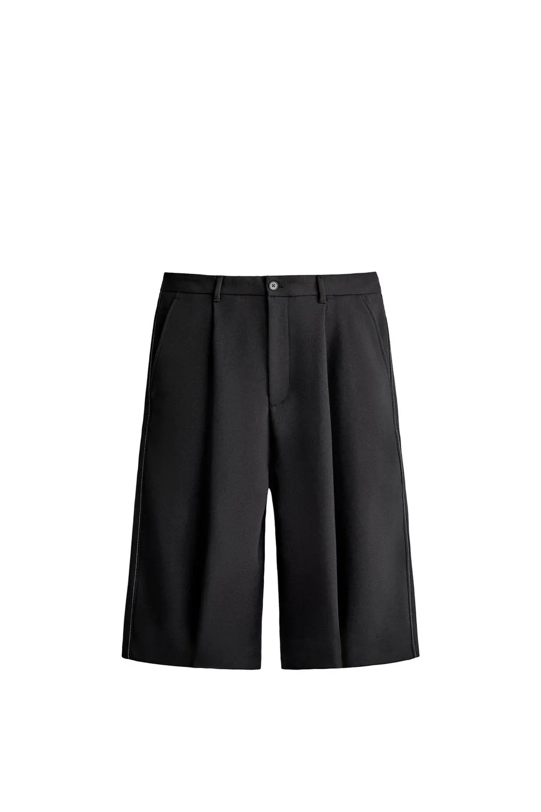 Шорты-бермуды со складками широкого кроя, Zara