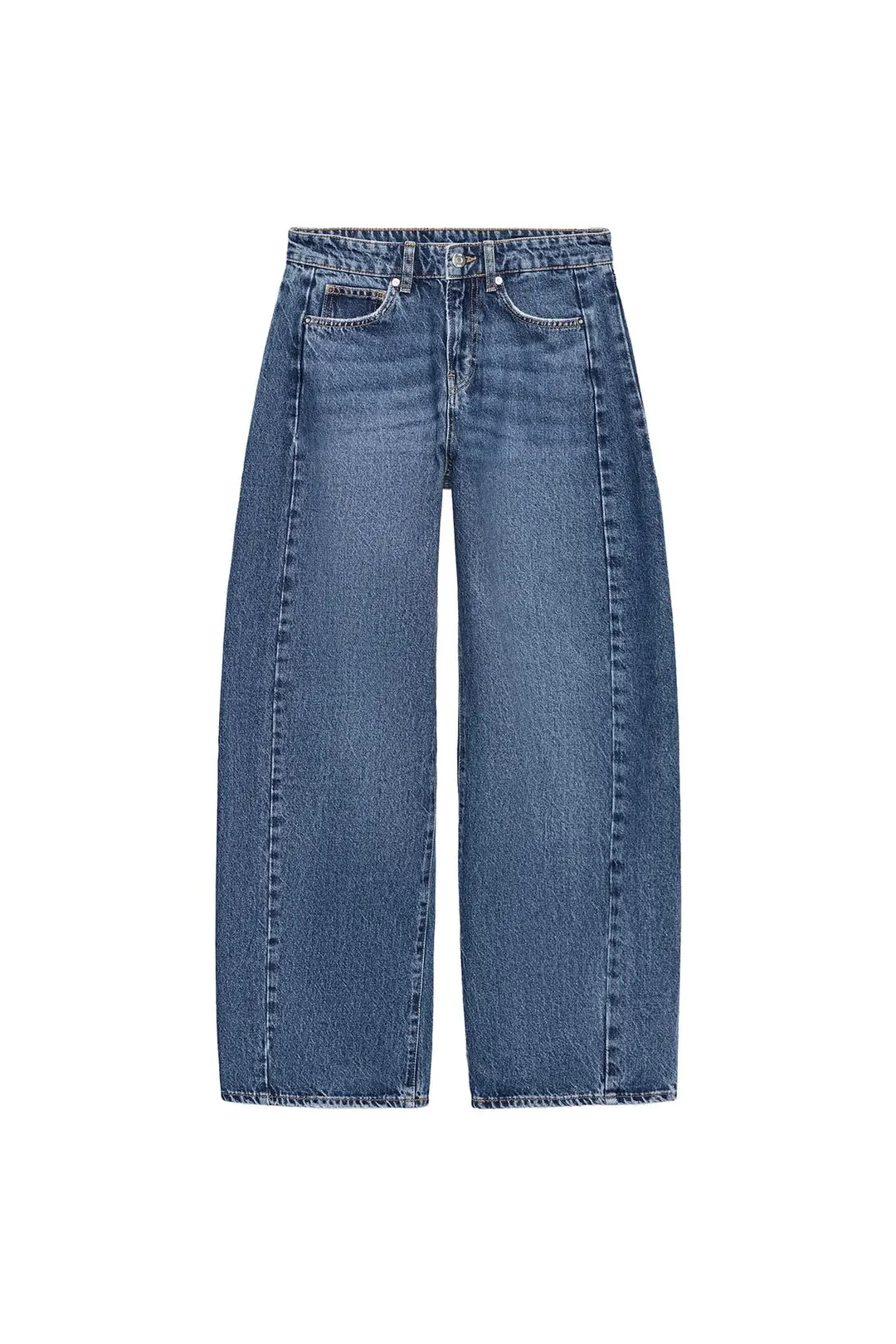 Джинсы barrel Z1975 с высокой посадкой, Zara