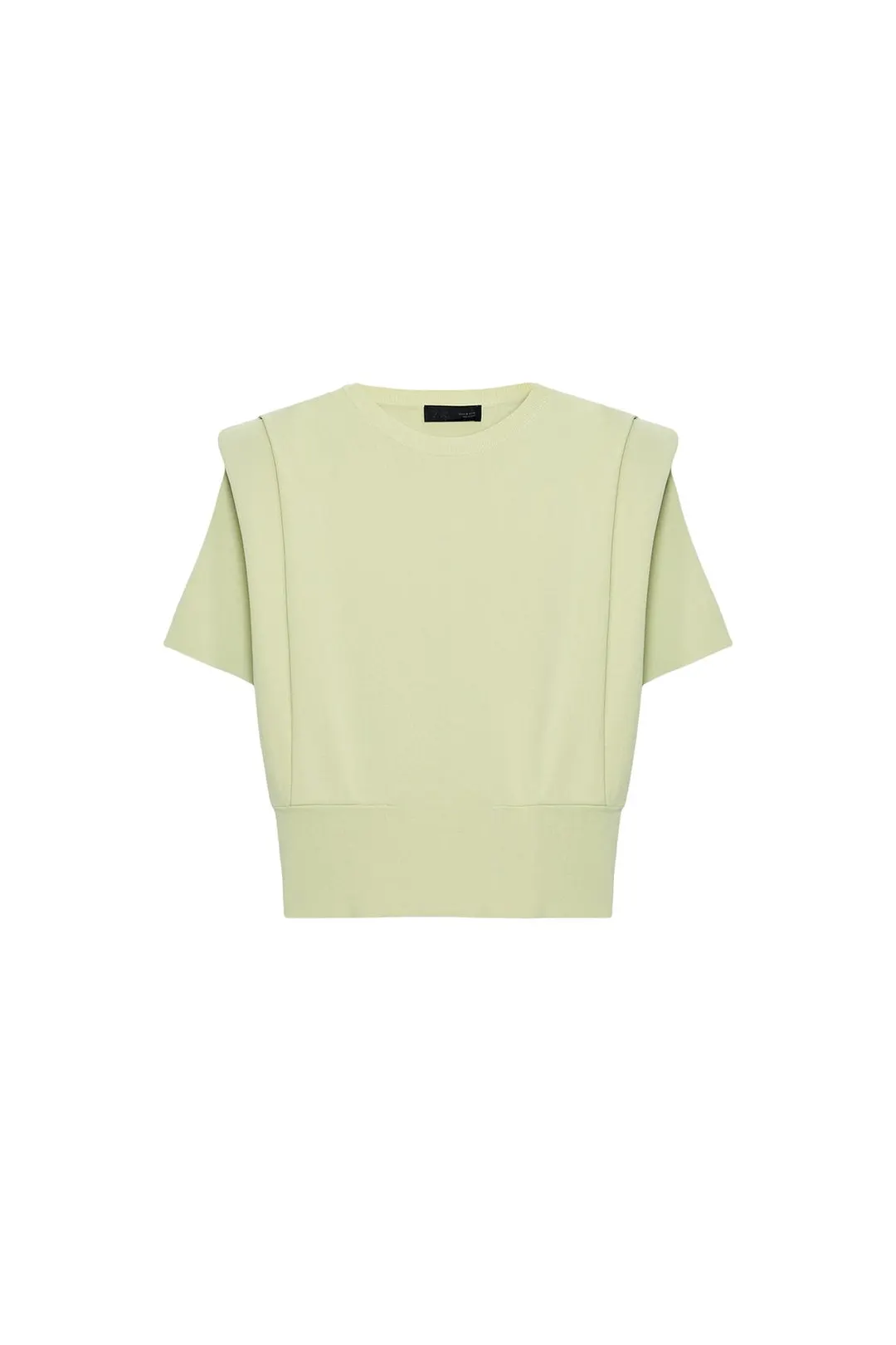 Вязаный топ с подплечниками, Zara