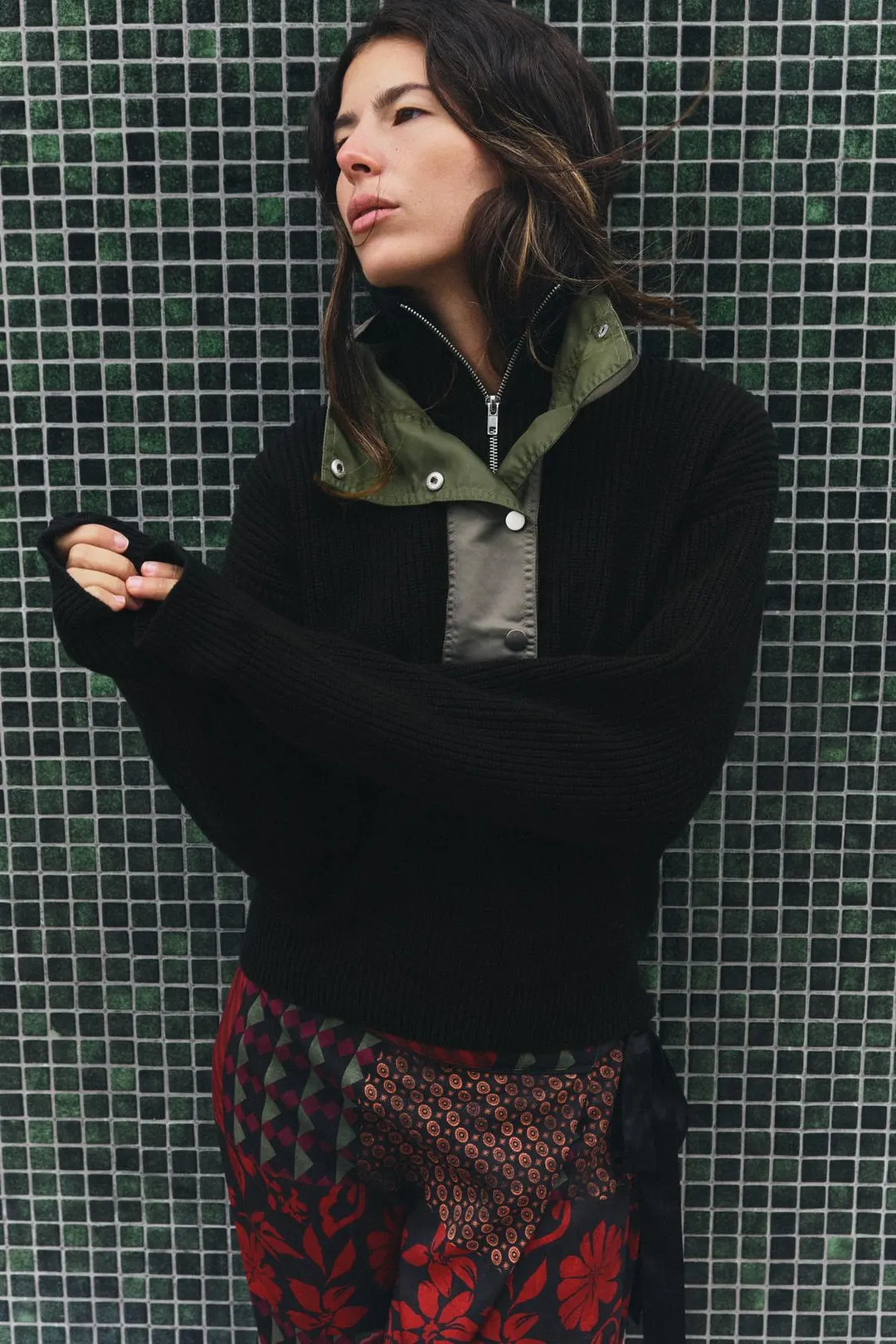 Джемпер контрастной вязки, Zara