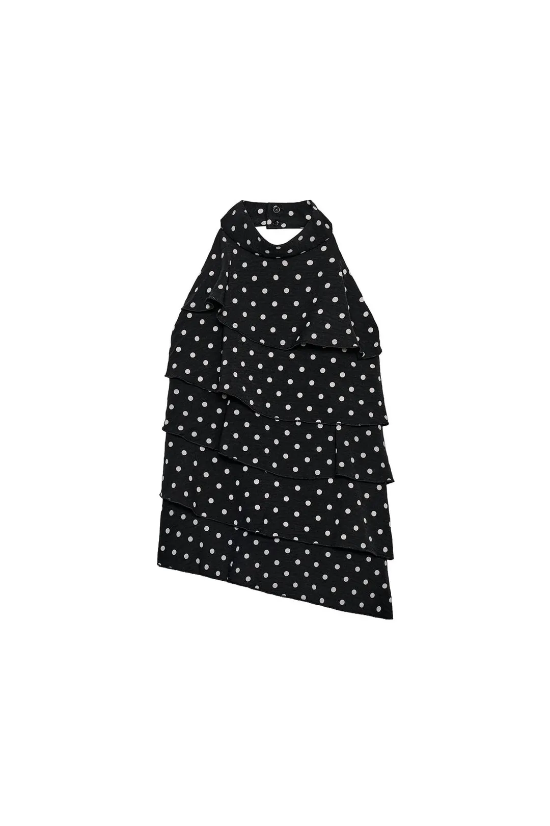 Топ халтер в горошек с оборками, Zara
