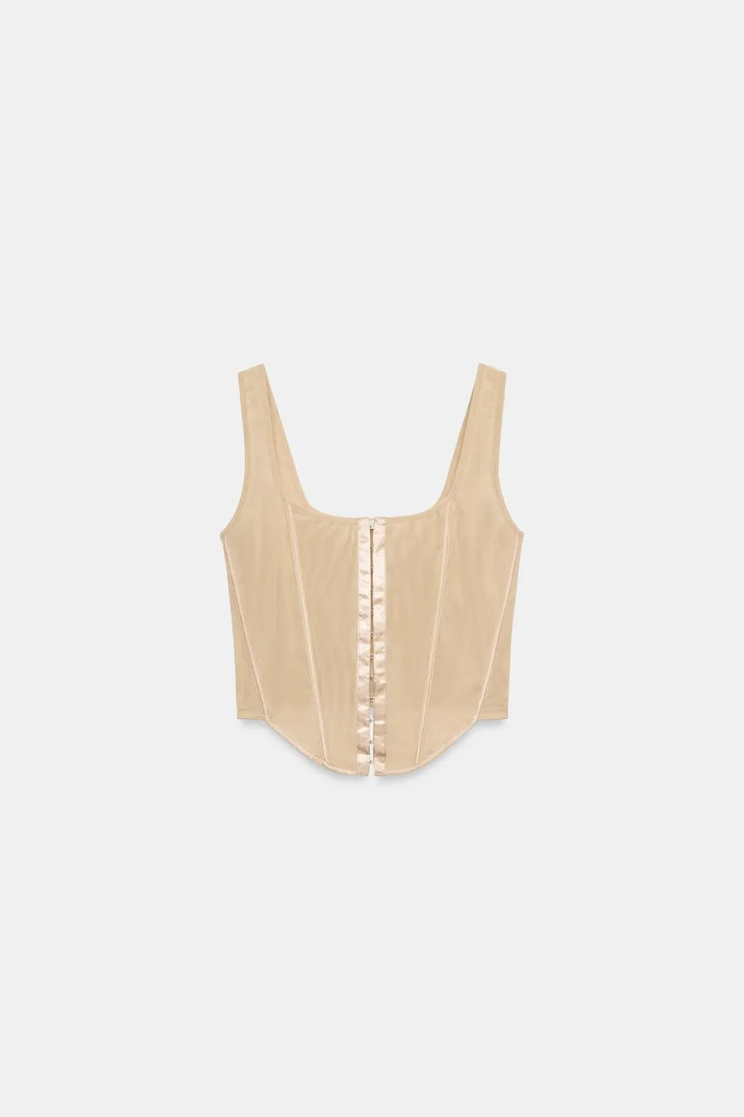 Топ из тюля в корсетном стиле, Zara