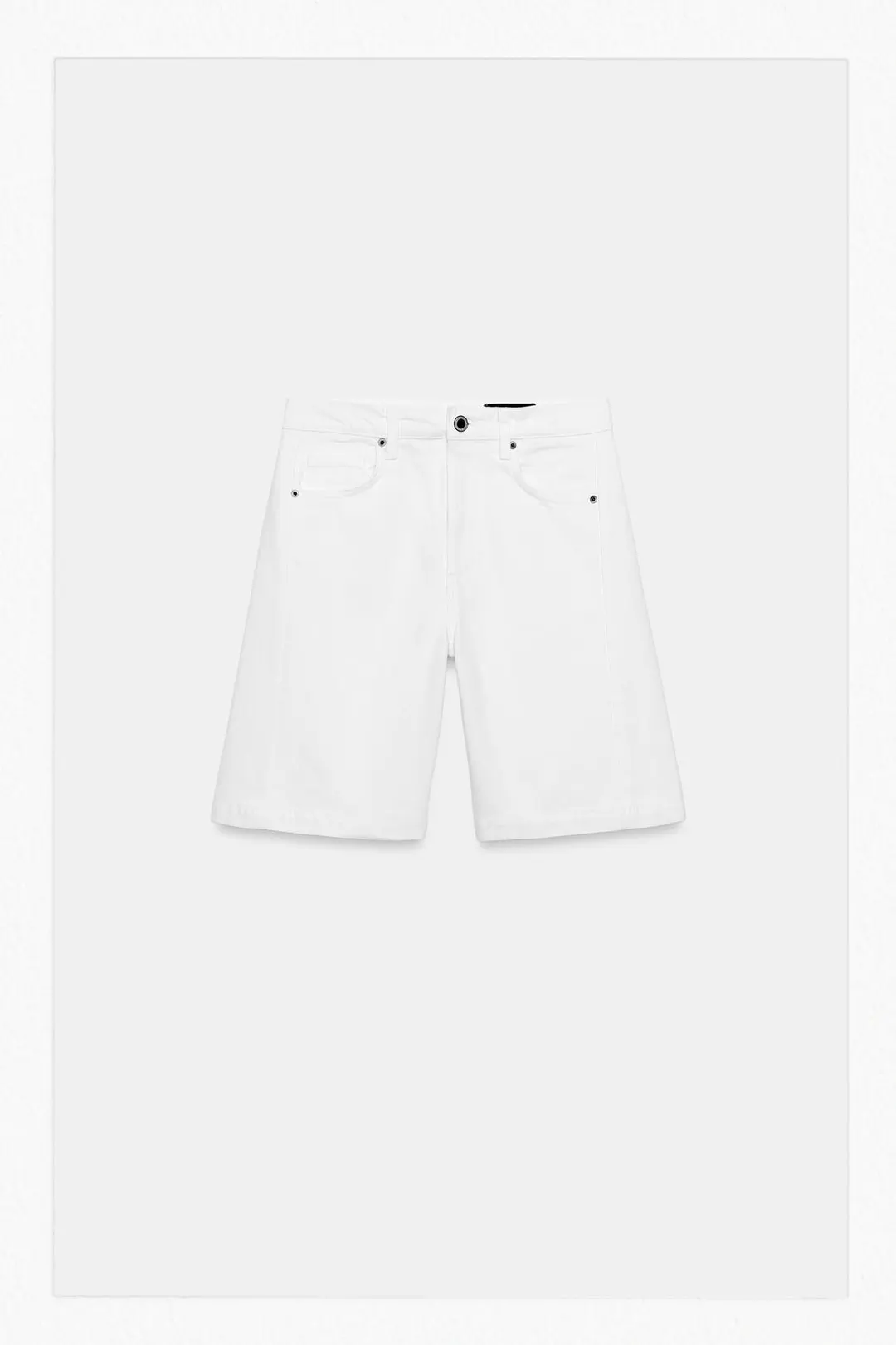 Джинсовые бермуды ZW Collection свободного кроя со средней посадкой, Zara