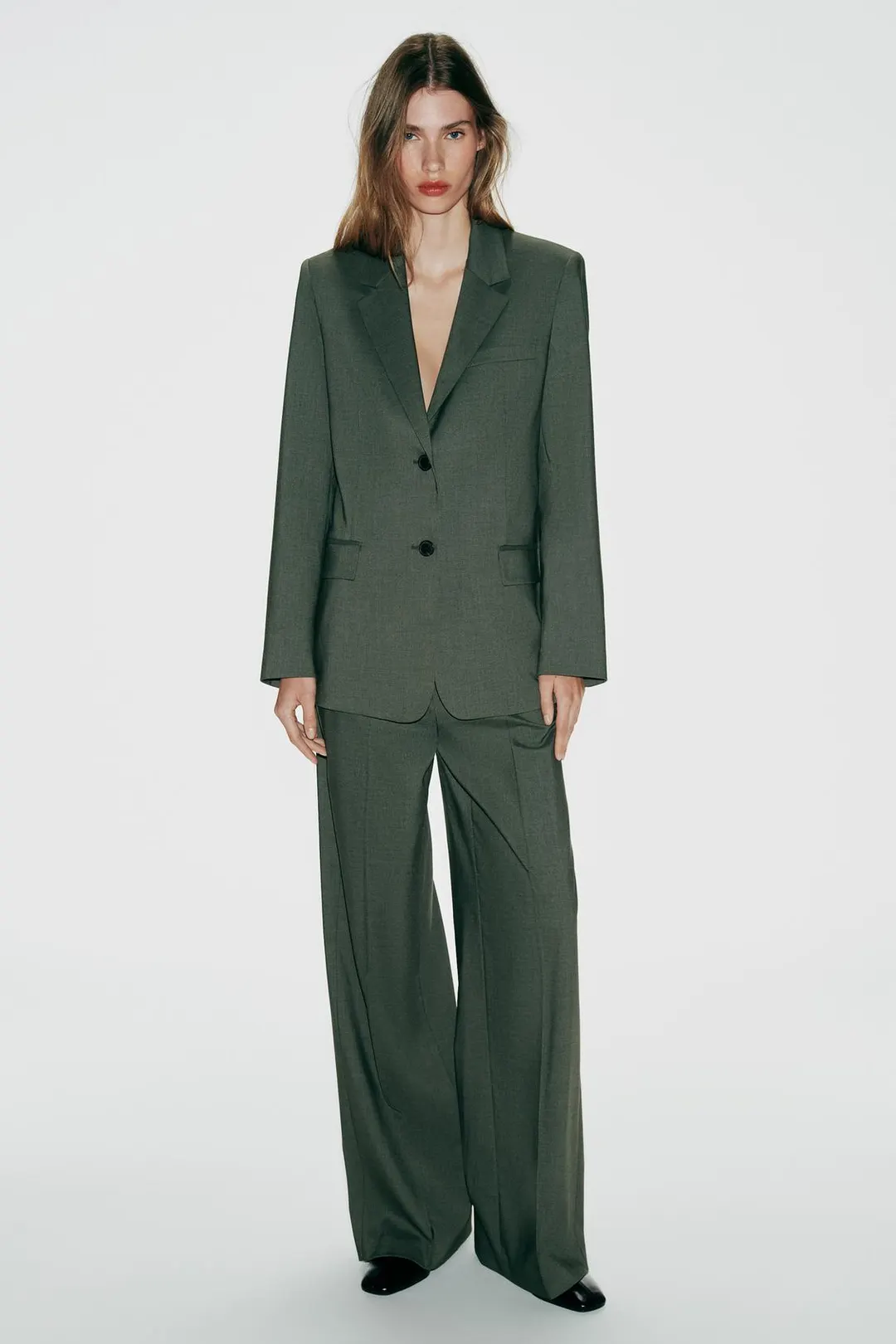Жакет прямого кроя с подплечниками, Zara