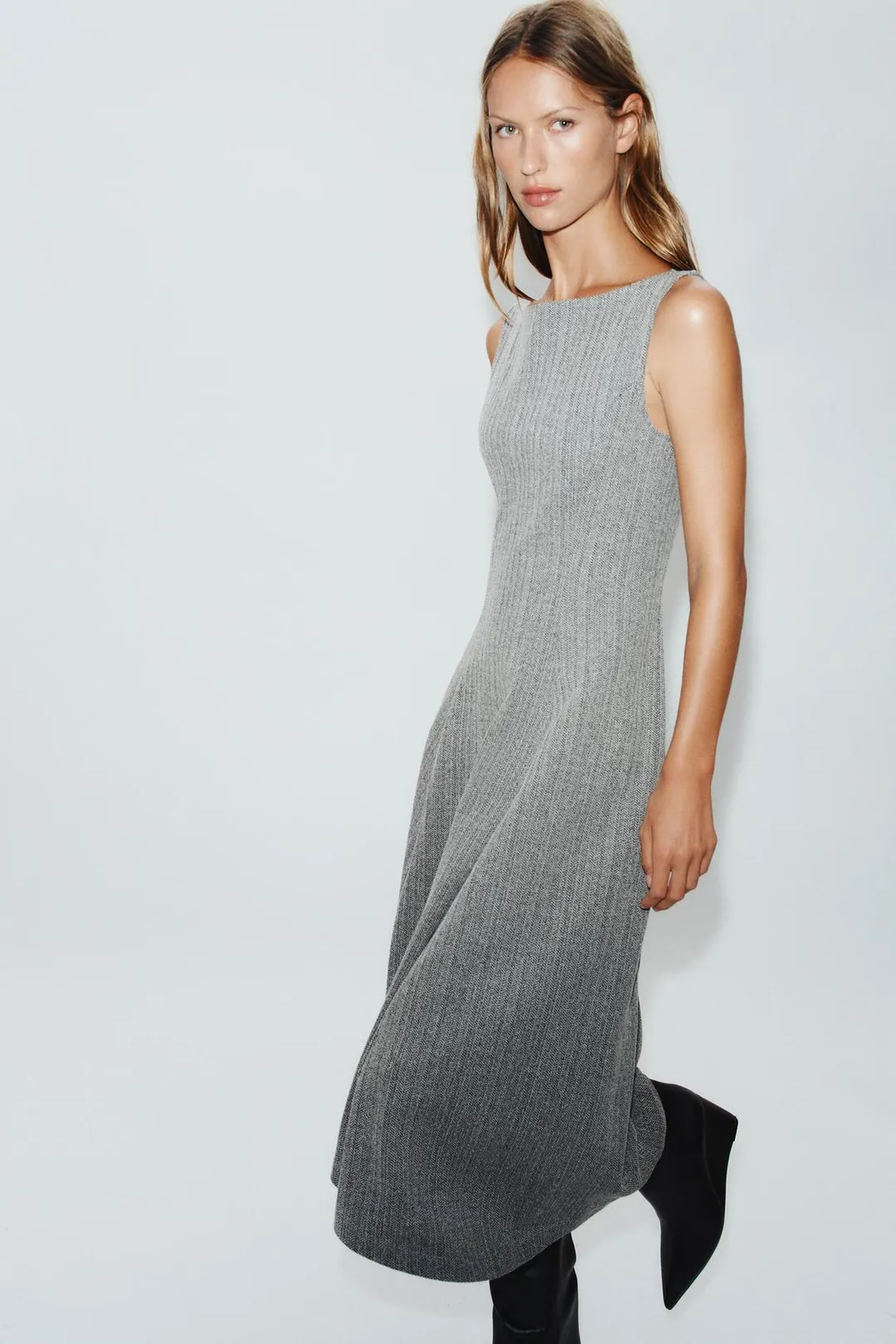 Платье миди асимметричное, Zara