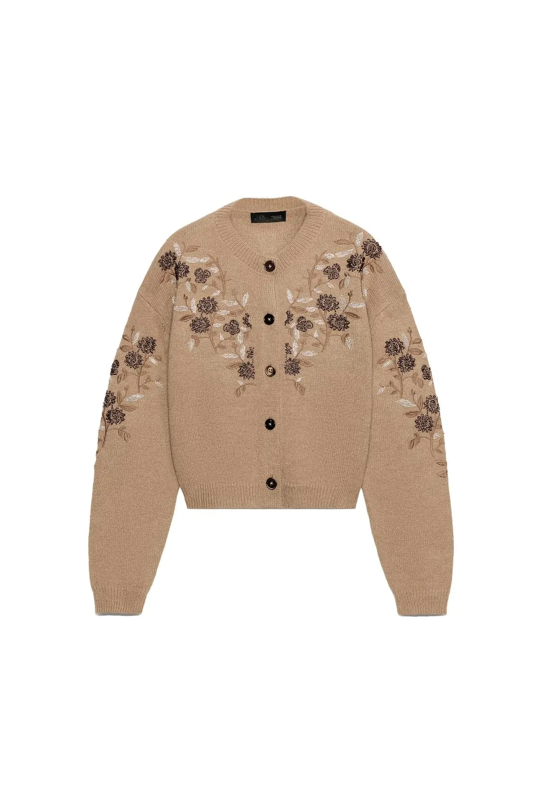 Кардиган с вышивкой и бусинами, Zara