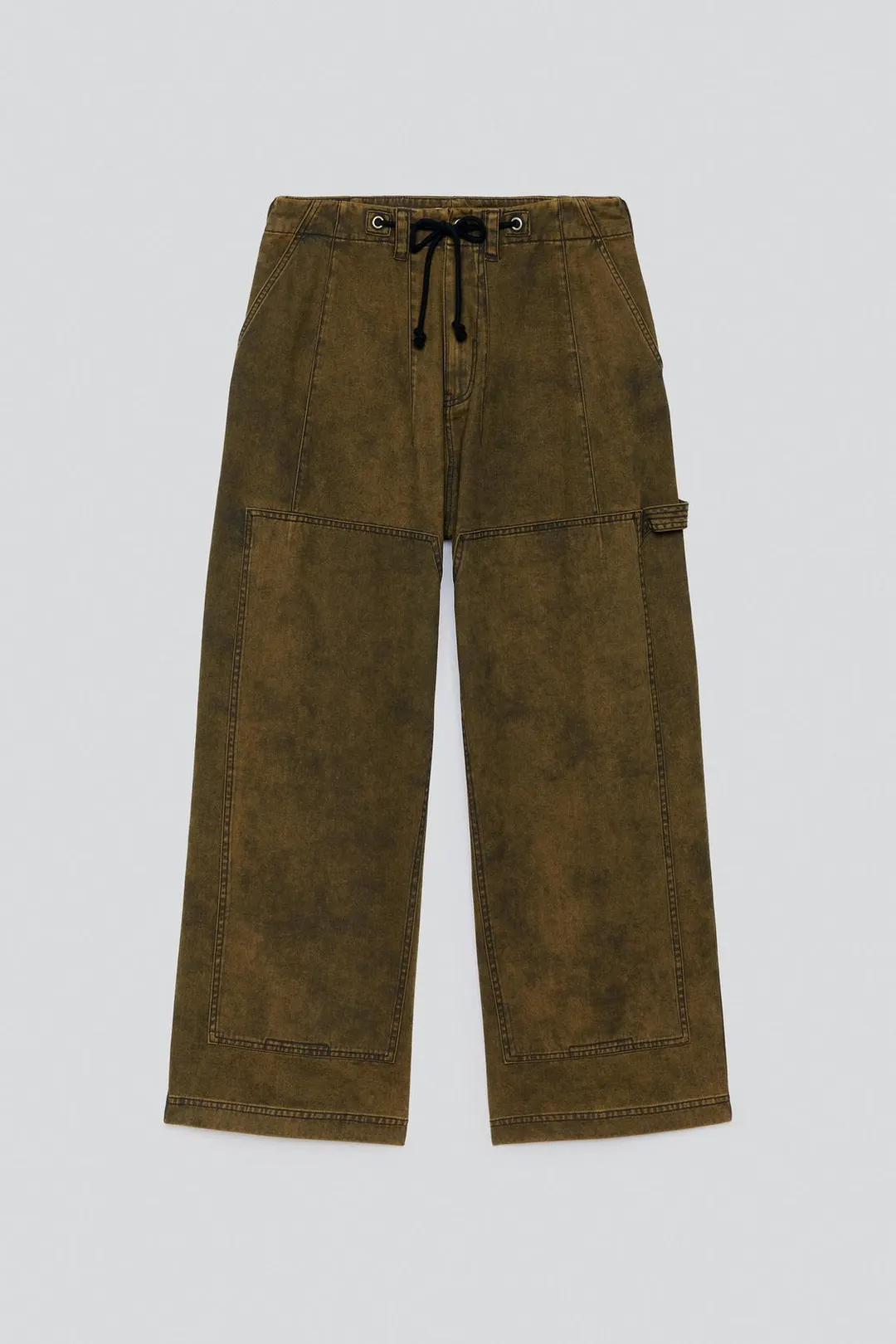 Широкие брюки с эффектом стирки, Zara